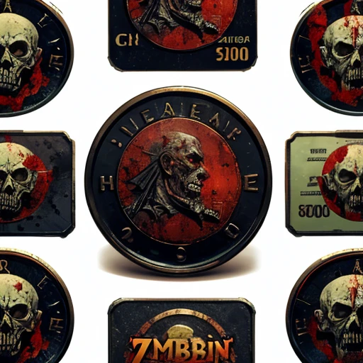 Zombie pattern on coin