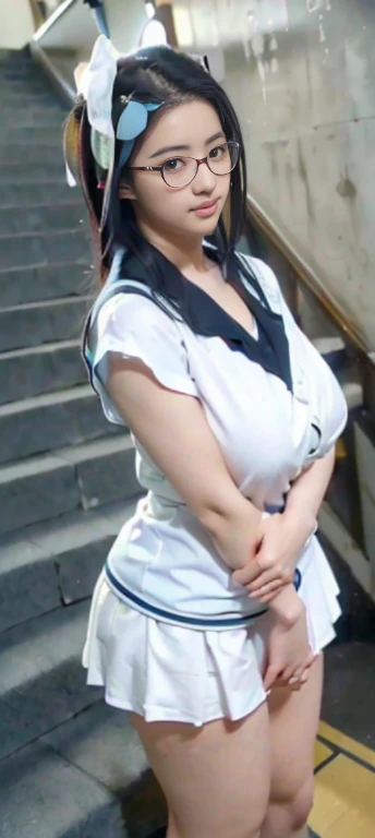 ((Japan'最美丽的high school girls))、((Mizu, 18 years old々Beautiful plump figure))((beautiful fair skin))((Too young and firm huge breasts))、((He has short black hair,Wearing black-rimmed glasses.))、((She has the face of a serious young lady.,Just like the chairman.))((high school girls))、((skirt too short))、((boobs too big,Looks like'Will burst))((Hairband on arm))、((A serious top student))、((Looking down at me from the top of the stairs at home))、((White underwear is faintly visible))、((angelic smile))、((Super realistic texture))、((Young sexual schoolgirls))、((Obscene thighs))、((The difference between face and sexy body is surprising))