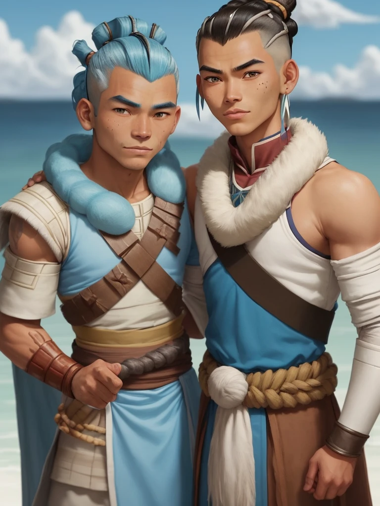 Sokka, el valiente guerrero de la **Tribu Agua del Sur**, es hijo del Jefe Hakoda y Kya. Criado por su abuela, Kanna, junto a su hermana menor Katara, Sokka assumed responsibility for the tribe when all the adult men left to fight in the **Hundred Years War**. A pesar de su deseo de unirse a su padre, Sokka stayed behind and became the oldest man at the South Pole. Su sarcasmo y amor por la carne lo definen, and his skill as a strategist and tactician makes him a valuable member of the **Equipo Avatar**. Besides, Sokka has a deep affection for Suki and a previous love interest in Yue¹. Although it started with sexist beliefs, Sokka evolved throughout the series and proved to be a multifaceted character. 