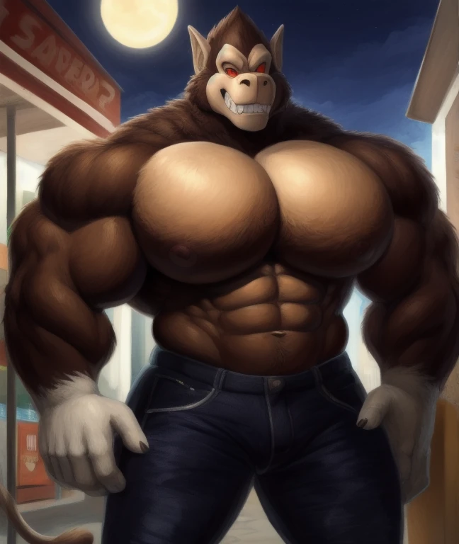 front page, high resolution, Superior quality, Best Quality, paid reward available, incomparable masterpiece, perfect work of art, absurdities, High quality illustrations, absurdities, perfect anatomy(good 1 guy, kemono, Muscle man)(furry, furry anthro:1.7)(cuerpo furry, Animal facial features, Characteristics of the animal body)(highly detailed body fur)SMILE, portrait, cinematic lighting,　Full nude big penis