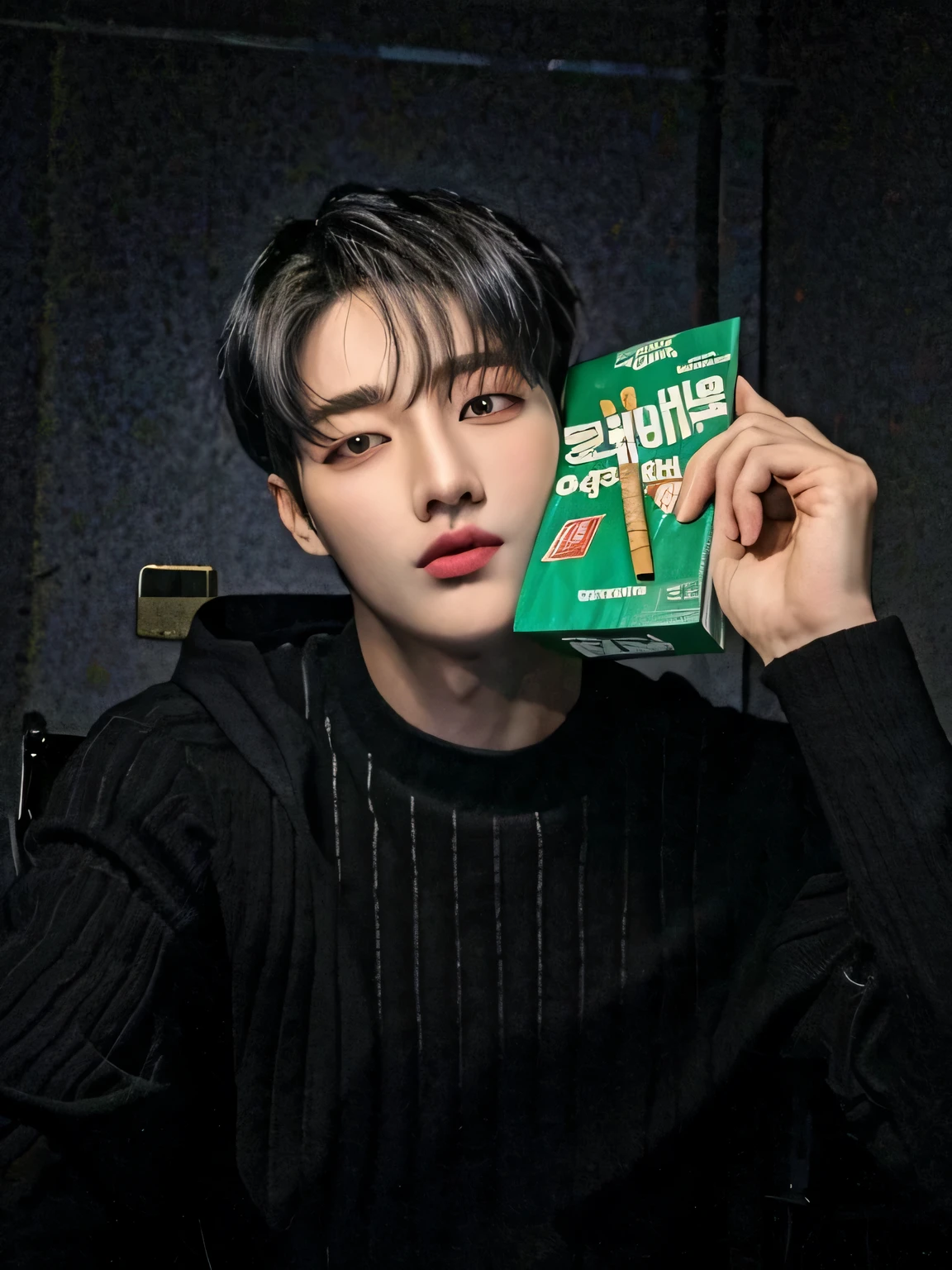 Hombre con un cigarrillo en la boca y un cigarrillo en la boca, kim doyoung, yanjun chengt, Hong June Hyung, inspirado en Yanjun Cheng, Cai Xu Kun, hyung tae, foto de perfil en la cabeza, jinyoung shin, hombre surcoreano, inspirado en jeonseok lee, kim taejin, cuchilla del grupo de drenaje