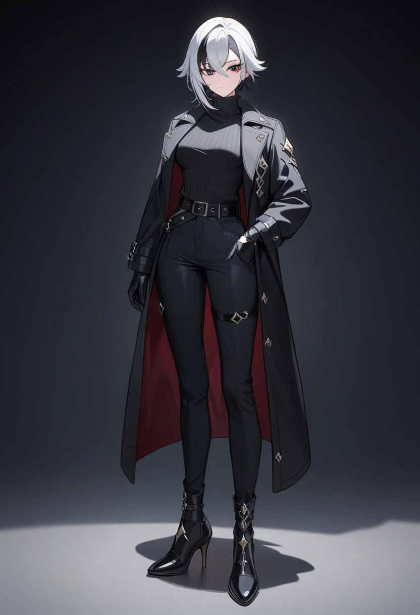 theme:Black trench coat,
Professional spray work, Detailed and intricate brushwork, Detailed and clear depiction, Anatomically correct, Absurd aesthetics, Minimalism, Clear, crisp art, perfection,
BREAK A woman in a white blouse and shorts, one person, wide open collar, Strict and tight pants style, Put on a men's trench coat,
BREAK Emphasizing loneliness, Clear and vivid, Attractive Black Trench Coat, A bold and powerful composition,
BREAK Detailed and complex texture, Luxurious wool texture, very fine-grained, ((Shallow shorts above the crotch)),
BREAK Height:170cm, body weight:49㎏, breasts 82cm, waist 59cm, hip 84cm, vital statistics,
BREAK Facial expressions drawn by a professional illustrator, Sharp thin lines,
Seductive red eyes, Strong and fleeting, (Aesthetic and transparent:1.5), (Glossy feel:1.5),
BREAK Close the collar with your own hands, Lonely and aesthetic woman, Fresh and firm skin, stylish, cool, Put on a men's trench coat,
BREAK Chilly Early Morning, The moon is still out, Wabi-sabi back alleys, dramatic,
BREAK Strong vigilance, Be cautious of your surroundings, nervous, Keeping an eye on your surroundings,
BREAK A dark background that makes the subject stand out,
BREAK A woman straightening the collar of her aesthetic coat, Dramatic cinema lighting,
(Dynamic wide full body shot:1.2, ankle in of frame),
BREAK Highest Quality Rendering, Highest quality, Highest Resolution,