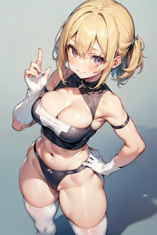 (Low Saturation:1.5),anime,1girl,pov,masterpiece,Awards, high quality,High resolution,HD,4K,8K,high quality,portrait,simple background,closeup upperbody,white clothes,Independently deformed breasts,shruged,viscous paint,(swiping breasts:1.3),oily skin,Slimy Cleavage,(Cleavage Bulge,deformed to flat breasts:1.4),(Medium breasts:1.2),Compressed chest,camisole,Crop tops,(Enhance breasts pose:1.3),sriped strap,perspective,perfect skin,smile,pale color tone,(grayscale:0.5),Putting my hand on my sai high socks,small breasts