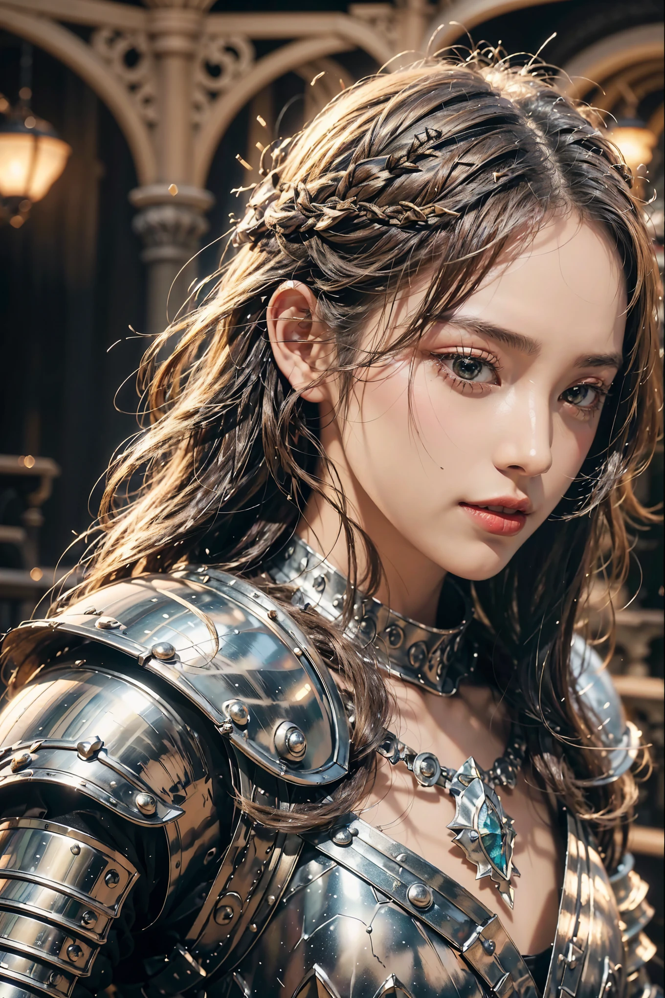 A girl in armor posing for a close-up photo, armored girl, bikini armor knight, girl in knight armor, beautiful knight, stunning armor, gorgeous female paladin, breathtaking armor, beautiful warrior girl, knight girl, advanced model | embryo type, (best quality, masterpiece:1.2), ultra-detailed, (realistic, photo-realistic:1.37), HDR, studio lighting, ultra-fine painting, sharp focus, physically-based rendering, extreme detail description, professional, vivid colors, portraits, photography, bright and vibrant colors, natural lighting., photorealistic, bokeh, 4k, 8k, highres, UHD
