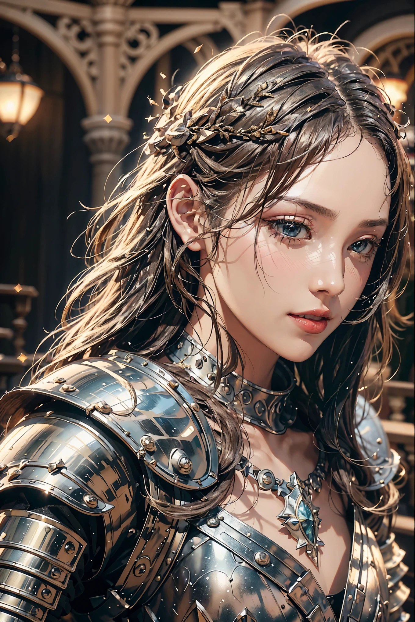 A girl in armor posing for a close-up photo, armored girl, bikini armor knight, girl in knight armor, beautiful knight, stunning armor, gorgeous female paladin, breathtaking armor, beautiful warrior girl, knight girl, advanced model | embryo type, (best quality, masterpiece:1.2), ultra-detailed, (realistic, photo-realistic:1.37), HDR, studio lighting, ultra-fine painting, sharp focus, physically-based rendering, extreme detail description, professional, vivid colors, portraits, photography, bright and vibrant colors, natural lighting., photorealistic, bokeh, 4k, 8k, highres, UHD