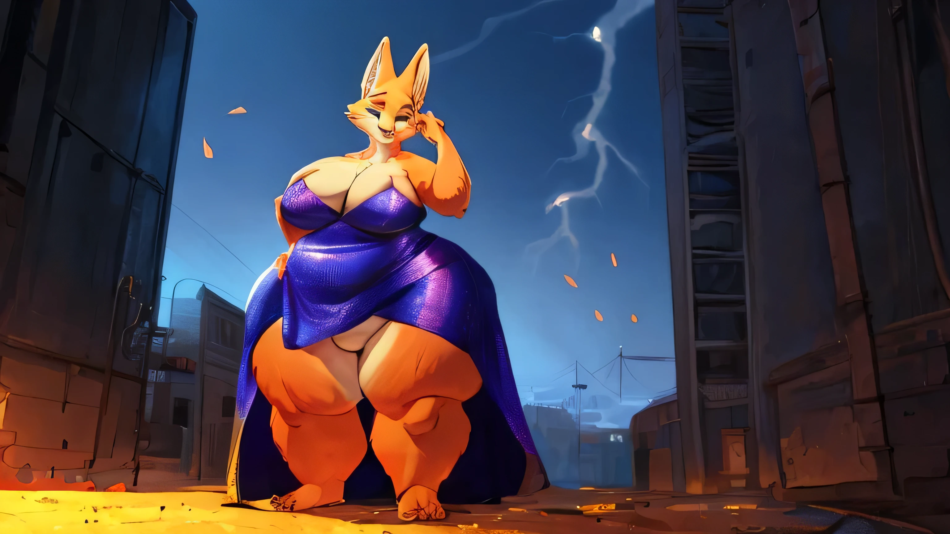 [Diane Foxington], [Carregado para e621.liquid; (Pixelsketcher), (wamudraws), (W4G4)], [Carregado para .com; (@arte)], ((obra de arte)), ((High definition)), ((high resolution)), ((retrato solo)) ((corpo todo)), ((vista frontal)), ((visible feet)), ((peludo; antropo)), ((pele detalhada)), ((sombreamento detalhado)), ((beautiful rendering art)), {antropo fox; (Figura esbelta), pelo laranja, nariz rosa, cauda de raposa, (Lindos olhos verdes), (garras pretas afiadas), (curvy hips), (Lindas pernas), (beautiful feet), (sorriso fofo)}, {(vestido longo rosa choque sem aro), (piercing nos olhos; Olho esquerdo)}, {(standing), (crossed arms), (olhando para o espectador)}, [fundo; (clube), (Festa), (luzes de neon), (ambient lighting)], very fat, ssbbw, very fat thighs, thunder thighs, big and fat breasts, big ass, wide waist, green eyes, beautiful feets