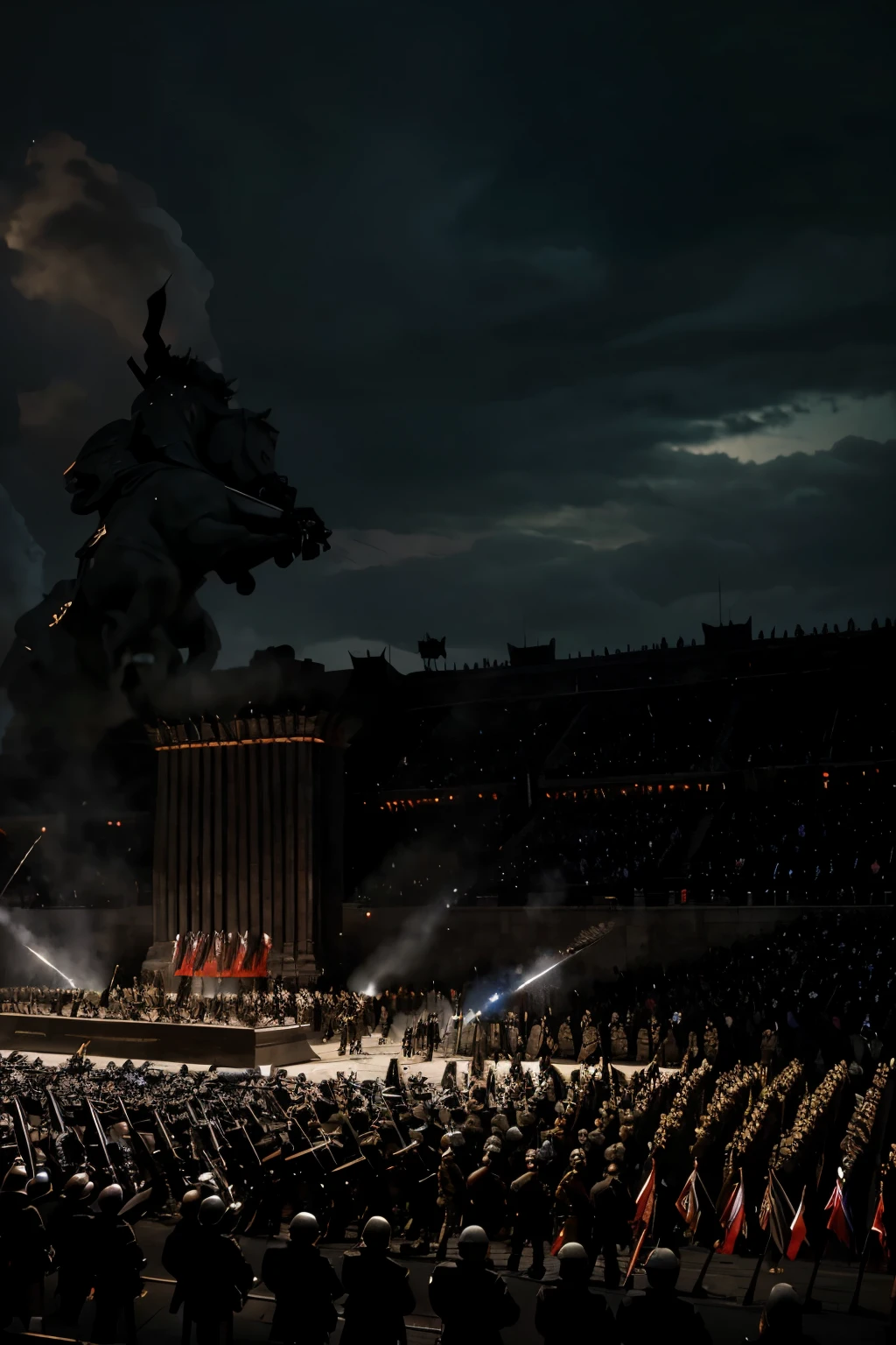 the biggest battle in history, the millions of men lined up to die for what they believe in. The swords clashing sounding like a demonic orchestra of brutality and carnage
