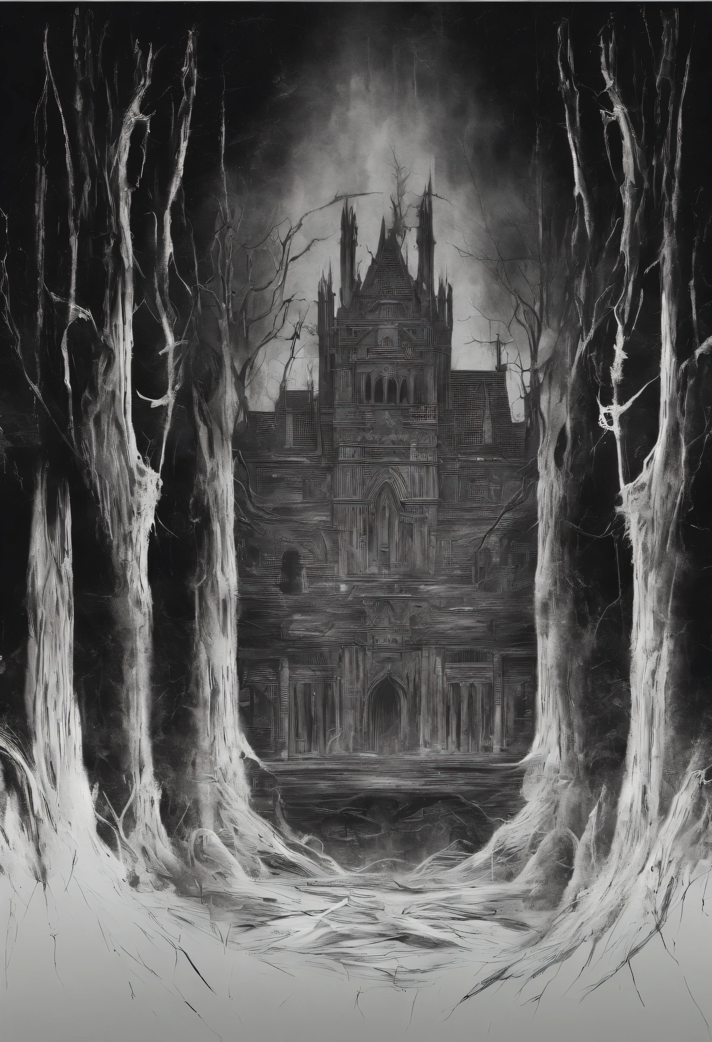 In a world plunged into darkness, Shadows dance around the lone warrior, courage, His journey is intertwined with ancient destinations. on the dark horizon, Gothic towers rise from the ground, evoking the forgotten past,In a dark fantasy arc. 1970 fade mixed with 1997 black, Create a unique visual palette.