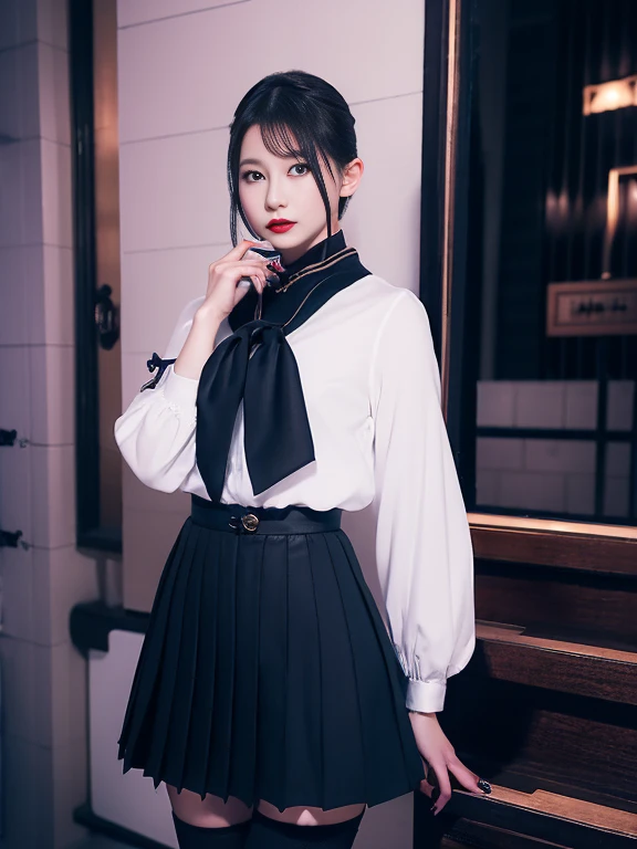 Charming beauties、Evil Female Executive、Night city、Move ki、The Darkness、seductiv、brainwash、Brainwashing device、Evil Fall、wicked、darkness、Black eyeshadow、black pantyhose、Black stockings、Evil Bride、a sailor suit、Black pleated skirt、Dark