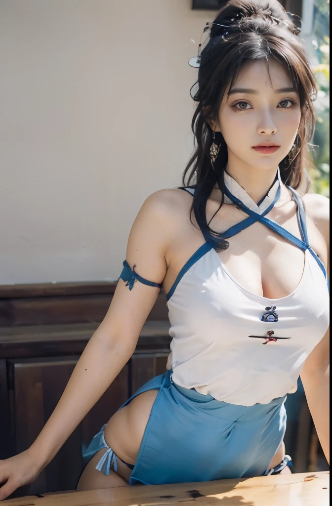 original photo，best quality），（lifelike，照片lifelike：1.3），best quality，Very detailed，masterpiece，super detailed，illustration，1 girl，whole body，Dynamic angle，World Masters Theater，messy_long_hair，best quality，Extremely detailed CG unified 8K wallpaper，，Astonishing，Light，lens_flare，Dunhuang_style，real person，hanfu