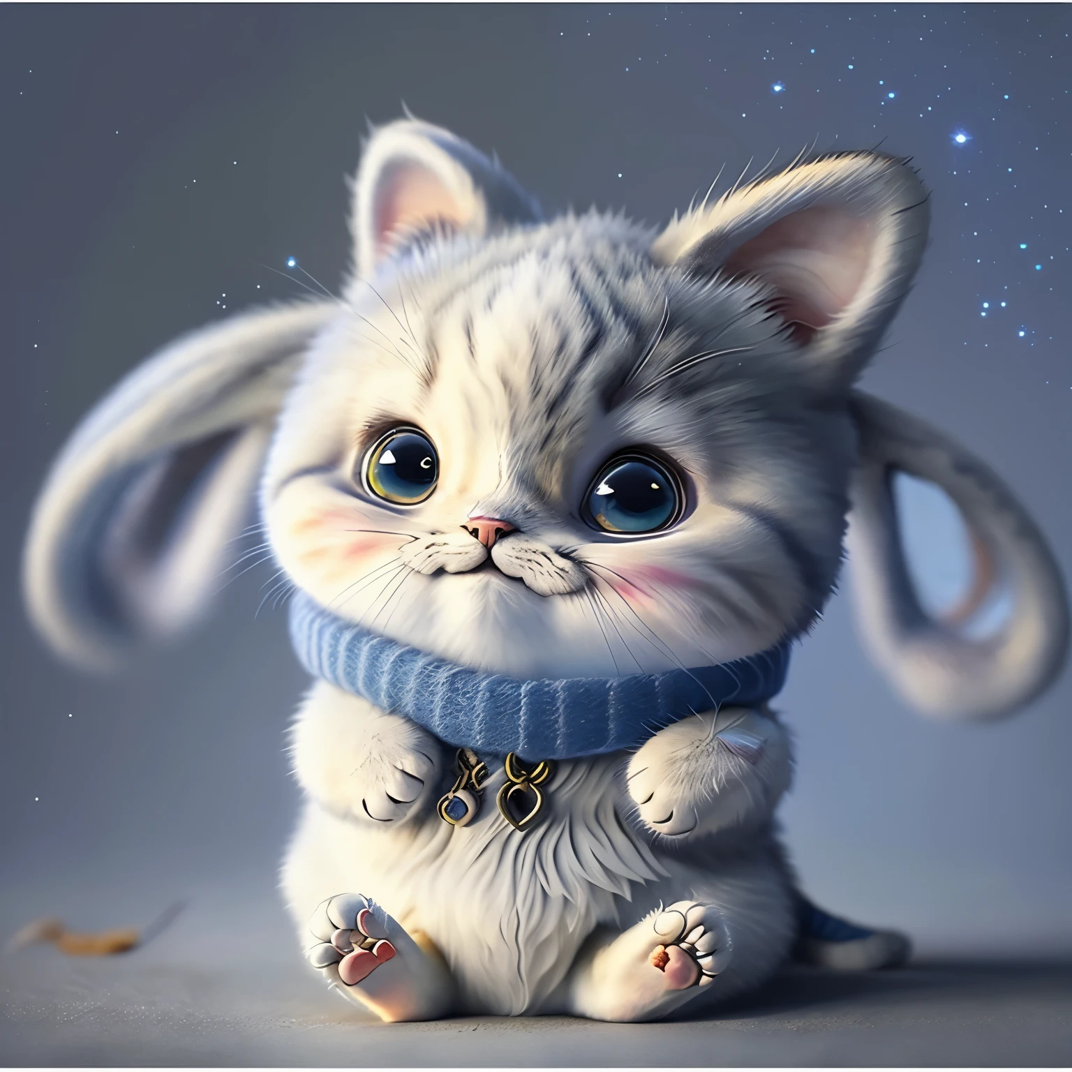 cat、Libra座、Libra、night sky、star、Sparkling、universe、かわいいcat、Bushy、Big eyes、adorable、smile、Cute tail