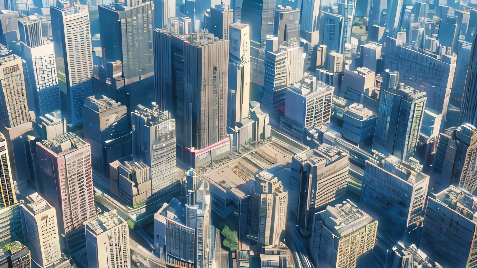 Buildings in Tokyo、Image from above