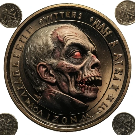 Zombie pattern on coin