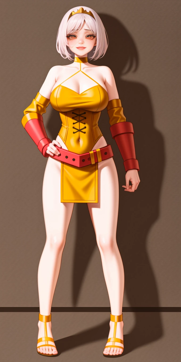 Female warrior sheet, Multiple design, Full body nude view, perfect face, green eyes, beautiful female (nami of one piece), topless character, dance pose, muscular back female, multiples pose, (Character design sheet) white skin, perfect Big breast, Orange hair, design sheet, green cape, warrior top, warrior boots.