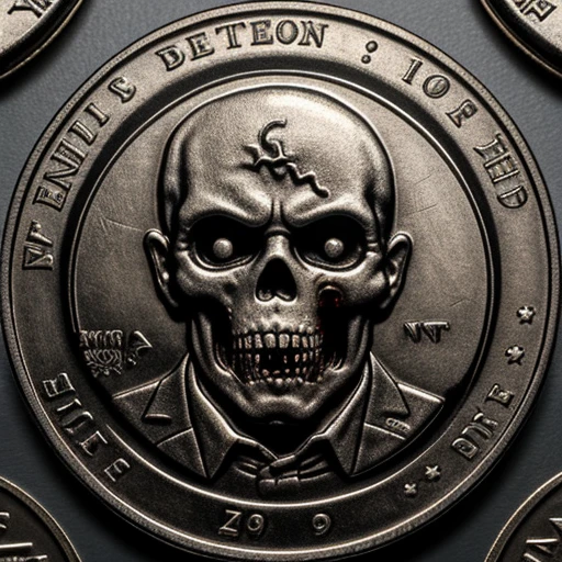 Zombie pattern on coin