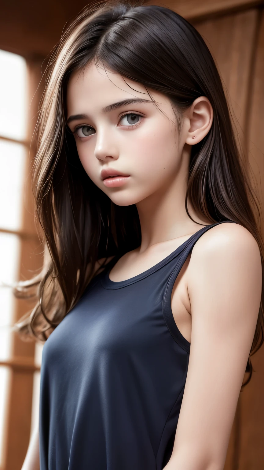 (Margaret Qualley)), (highest quality, High resolution, masterpiece :1.3), Beautiful 15 year old girl, slender body shape, dark brown hair, sleeveless T-shirt, Highly detailed face and skin texture, big beautiful eyes, double eyelid, liberty statue, Wishing for something, masterpiece, best quality, photorealistic, Citizen of Guinea-Bissau, very cute super model, perfect anatomy, skinny, flat chest, transparent yellow top, kristina pimenova
