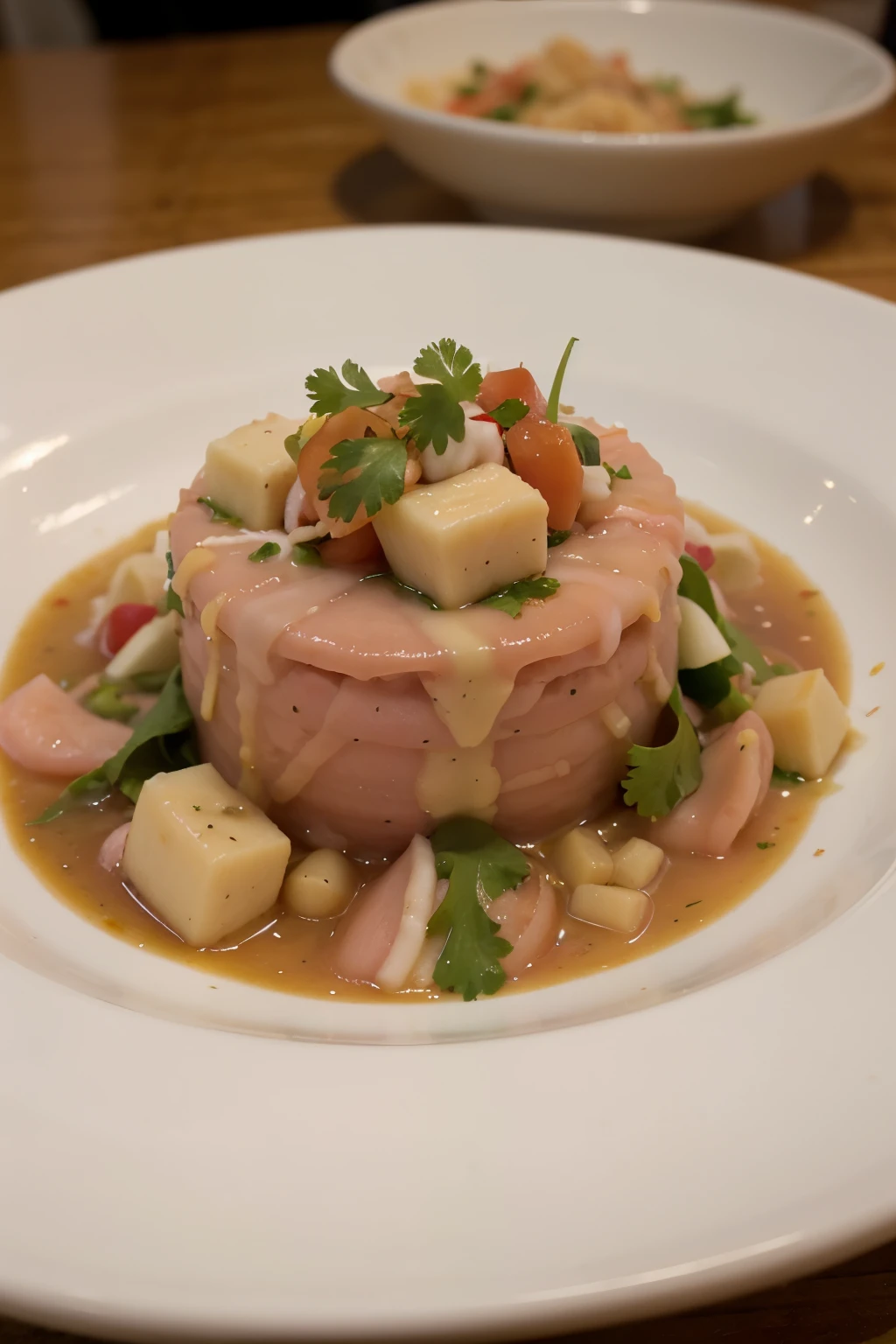 photography of gastronomic dish PERUVIAN CEVICHE