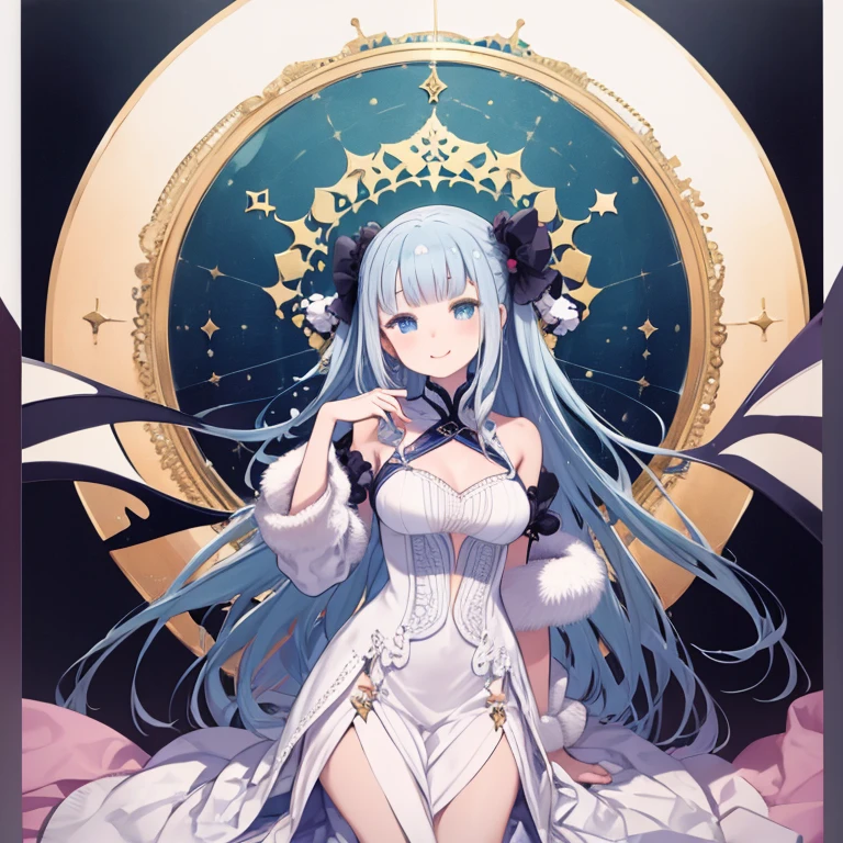masterpiece, highest quality、Medium wide shot、1. A woman with beautiful eyes、smiling、Leviathan、leviathan、