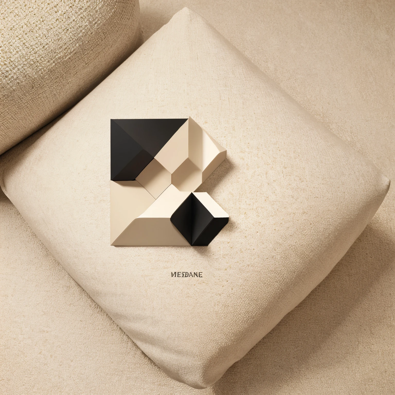 Beige cover background with pure solids title in the middle with black letters and white details surrounded by geometric shapes
