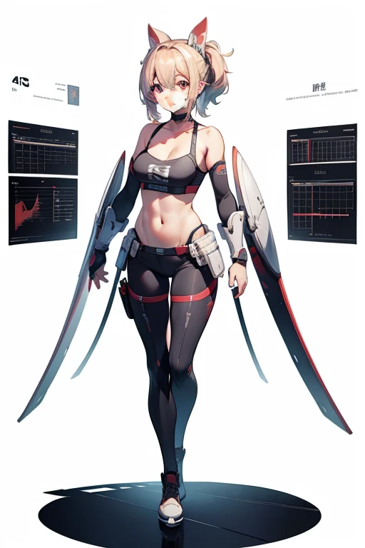 character sheet , sexy paddock girls ,{{{{{ badly torn leotard}}}}} ,{{{{{ ultra-thin fabric leotard}}}}} , wield a very large weapon and trying to undress , shooting from the front, motorsport, bare belly button, bare shoulder, ,off shoulder, underboob, ultra-thin pants, full breasts, {{{large breasts}}}, {{{{{{ comic magazine}}}}}},unzipped, exoskeleton ,{{{{bare hip}}}}, backless, one futuristic robot, neonlight