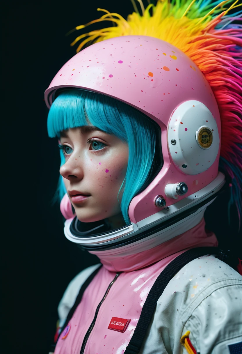 8K, ARTISTIC photogrAphy, best quAlity, mAsterpiece: 1.2), A (potrAit:1.2) Don Bluth Style ASTRONAUT nude pink Toon Doll, full body RAW candid cinema, cyan hair, 16mm, color graded portra 400 film, remarkable color, ultra realistic, sad admosphere, dark lighting, oppressive atmosphere, depressive colors, kodak portra 400, photograph,r, Natural Light, Pinhead lighgts, blur reflection, Brush Strokes, Smooth, abstract, Splatter, Oil On Canvas, rainbow colors, fractal isometrics details bioluminescens : a stunning realistic photograph of wet bone structure, 3d render, octane render, intricately detailed, titanium decorative headdress, cinematic, trending on artstation | Isometric | Centered