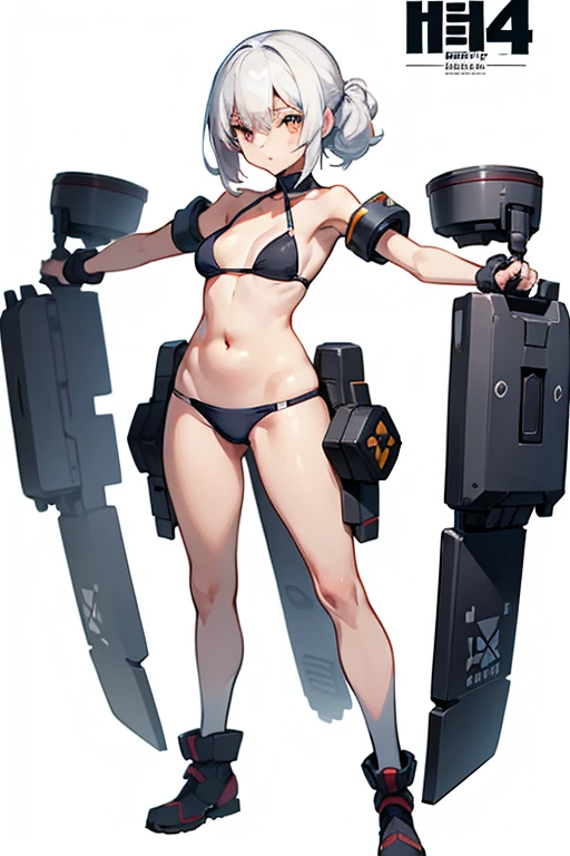 ,look at viewer,neutral posture,character chart,arms at sides,tachi-e,standing,full body,concept art,(white background,simple background:1.5),anime,1girl,solo,masterpiece,Awards,high quality,High resolution,HD,4K,8K,high quality,bikini