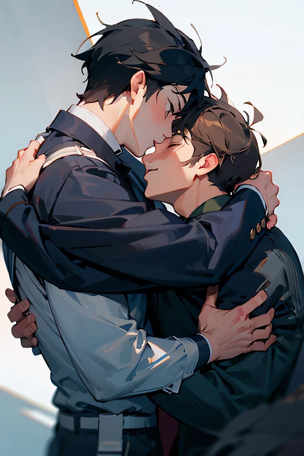 Man hugging man