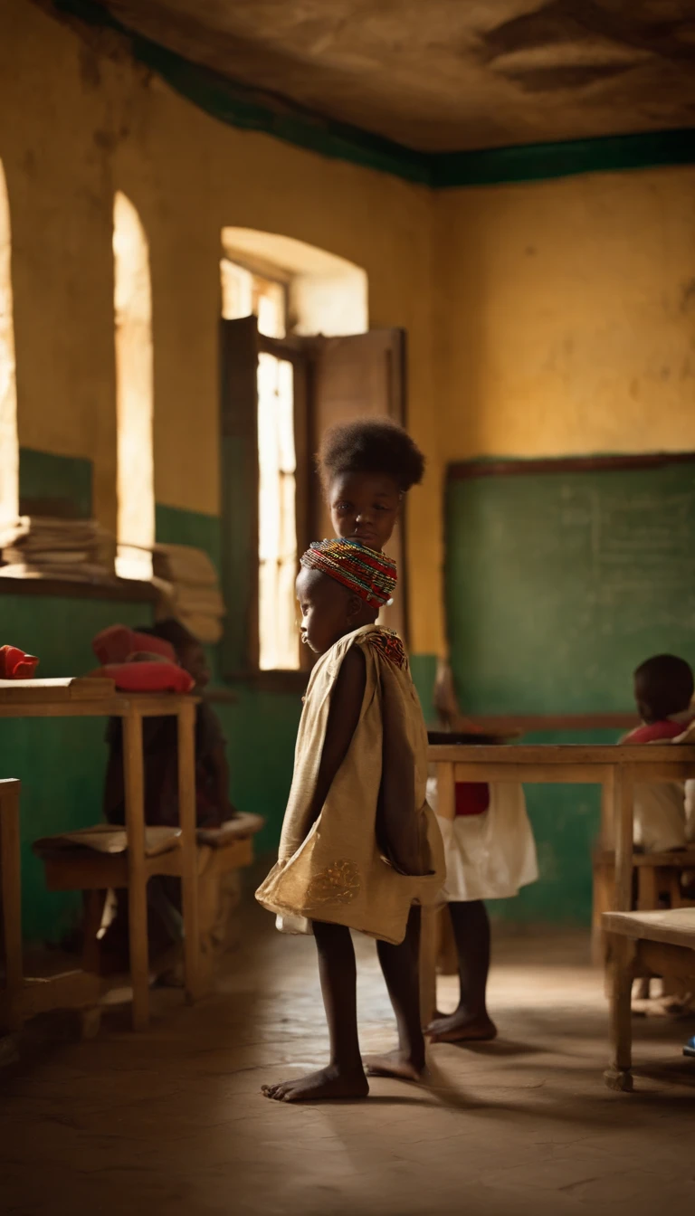 Dans une salle de classe africaine les enfants de 18ans innocent sont embrouillé avec le cours qu'il ne comprene pas  