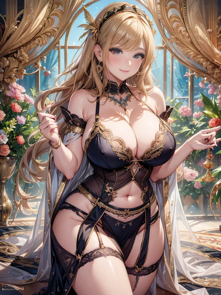 最高のmasterpiece、beautiful美しさ, 3D Second Element, rich, blonde, skirt, stockings, high heels, star、(Highly detailed CG Unity 8k wallpaper),(masterpiece), (最high quality), (Super detailed), (Best Work),(best shadow), (sharp eyeliner, eye shadow, fine eye:1.1), (超High resolution,realistic,最high quality,realistic),(8k,RAW photo,最high quality,マstarプル),mature woman、sensual curves、huge breasts、thighs、bubble、お尻のmasterpiece, 最high quality, Super detailed, full body shot, mature woman, beautiful mature woman, nightgown and underwear, enchanting smile, thick lips, chubby lips, blush, looking at the viewer, provocative expression, beautiful髪型, cleavage, Plump、curvaceous hips、attractive face、sexy lingerie、an inviting gaze、expression of emotions、lewd underwear、(((erotic see-through lingerie set)))、Standing position、gorgeous accessories 、big breastsの女性, bare shoulders, golden hair, colored feather, metal ornaments, colored flowers, particle, light, (masterpiece, 最high quality, 最high quality, official art, beautiful and aesthetic:1.2), (1 girl:1.3), very detailed,(fractal art:1.1),(colorful:1.1)、(flowers:1.3),most detailed,(tangled:1.2), (dynamic pose), (abstract background:1.3), (shiny skin), (lots of colors :1.4), ,(earrings:1.4), (feather:1.4),masterpiece, 最high quality, Super detailed, 30~40 years, full body shot, beautiful 、various hairstyles,gold headband,plump breasts,beautiful butt,greek clothing,Tulle covers the chest,perfect balance, Detailed details of the garment,marble,Statue of God,cinematic lighting, film grain, 8k, masterpiece, Super detailed, high detail, high quality, High resolution,(((NSFW:1.2)))、exposed chest、openwork decoration,(((see through dress)))、(((解剖学的に正しいbody))) , 最high quality, Super detailed, (((lewd underwear)))、raise your butt, from below, (((R-18)))、feast、thighs, big breasts, Are standing, cowboy shot, blush, (((1 girl))), (masterpiece:1.3), (High resolution), (8k), (very detailed), perfect face, Nice eye and face, (((最high quality))), (Super detailed), detailed face and eye, (alone), High resolution、beautifuleye,(((sexy pose)))、(((整ったbig breasts)))、((beautiful eye))、luxury、(((超High resolution)))、(((detailed description)))、(((ぽっちゃりbody型)))、(((解剖学的構造に一致したbodyの部位)))、beautiful長いまつ毛、バランスのとれたbody型,The legs and arms are just the right size.、Fishnet tights、glamorous、(((Clear white and black eye)))、lipstick、Sparkling、(Undistorted face, eye, body)、jewelry、gem、(長くカールしたbeautifulまつ毛)、(((バランス良いbeautiful胸)))、(transparent, Exquisite skin:1.2)、(((完璧なglamorousボディー)))、actress face、Super beautiful、cute smile、Healing beauty、Flower Shower、完璧なeye、realistic depiction、super sexy、shiny、glamorous、double eyelids、Good dark compensate、compensate、ぼやけていないeye、(((Plump face)))、cute face 、(((shiny輝く肌)))