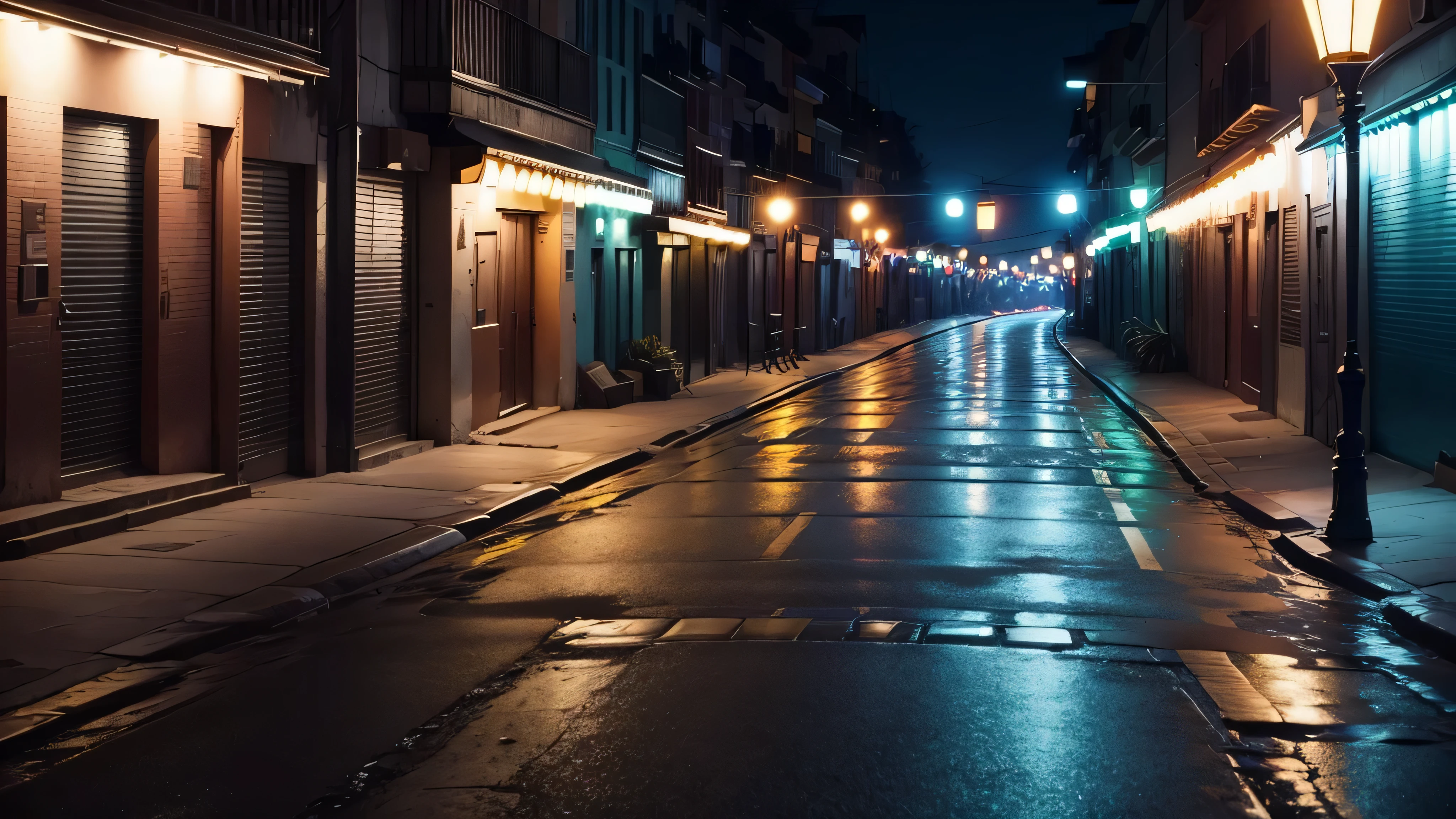 haz mas imagenes para background de video. calles nocturnas, neones