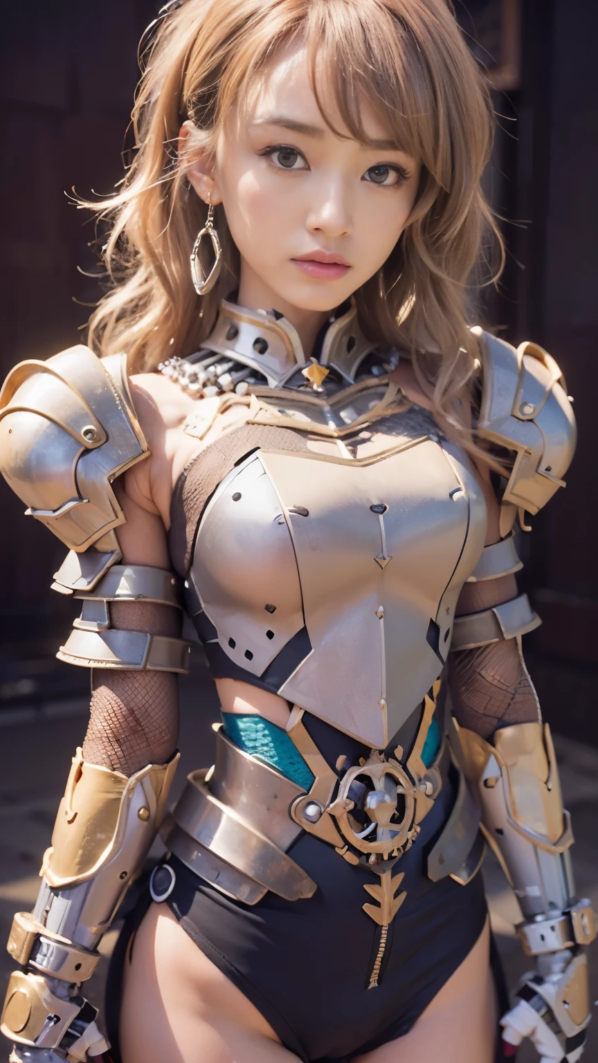 (masterpiece, best quality:1.2), (8k uhd, 16k, 32k, ultra high res), (photorealistic:1.37), (RAW photo), ultimate-realistic, ultimate-realistic details, ultimate-realistic texture, ultimate-intricate details, ultimate-realistic lighting, ultimate-realistic shadow, japanese girl, ultimate-cute face, ultimate-RAW skin, ultimate-realistic eyes, (mechanical:1.4), (armor), full body, wide shot, fighting pose