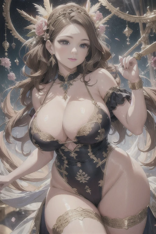 最高のmasterpiece、beautiful美しさ, 3D Second Element, rich, blonde, skirt, stockings, high heels, star、(Highly detailed CG Unity 8K wallpaper),(masterpiece), (最high quality), (Super detailed), (Best Work),(best shadow), (sharp eyeliner, eye shadow, fine eye:1.1), (超High resolution,realistic,最high quality,realistic),(8k,RAW photo,最high quality),mature woman、sensual curves、huge breasts、thighs、bubble、お尻のmasterpiece, 最high quality, Super detailed, full body shot, mature woman, beautiful女性, enchanting smile, thick lips, chubby lips, blush, looking at the viewer, provocative expression, beautiful髪型, cleavage, Plump、curvy hips、attractive face、sexy dress、an inviting gaze、expression of emotions、(((erotic dress)))、Standing position、gorgeous accessories 、big breastsの女性, golden hair, colored feather, metal ornaments, colored flowers, particle, light, (masterpiece, 最high quality, 最high quality, official art, beautiful and aesthetic:1.2), (1 girl:1.3), very detailed,(fractal art:1.1),(colorful:1.1)、(flowers:1.3),most detailed,(tangled:1.2), (dynamic pose), (abstract background:1.3), (shiny skin), (lots of colors :1.4), ,(earrings:1.4), (feather:1.4),masterpiece, 最high quality, Super detailed, 30~40 years, full body shot, beautiful 、various hairstyles,gold headband,plump breasts,beautiful butt,greek clothing,Tulle covers the chest,perfect balance, Detailed outfit details,marble,cinematic lighting, film grain, 8k, masterpiece, Super detailed, high detail, high quality, High resolution、openwork decoration,(((colorfulな最高級ドレス)))、(((解剖学的に正しいbody))) , 最high quality, Super detailed, raise your butt, from below, thighs, big breasts, Are standing, cowboy shot, blush, (((1 girl))), (masterpiece:1.3), (High resolution), (8k), (very detailed), perfect face, Nice eye and face, (((最high quality))), (Super detailed), detailed face and eye, (alone), High resolution、beautifuleye,(((sexy pose)))、(((整ったbig breasts)))、((beautiful eye))、luxury、(((超High resolution)))、(((detailed description)))、(((ぽっちゃりbody型)))、(((解剖学的構造に一致したbodyの部位)))、beautiful長いまつ毛、バランスのとれたbody型,The legs and arms are just the right size.、Fishnet tights、glamorous、(((Clear white and black eye)))、lipstick、Sparkling、(Undistorted face, eye, body)、jewelry、gem、(長くカールしたbeautifulまつ毛)、(((バランス良いbeautiful胸)))、(transparent, Exquisite skin:1.2)、(((完璧なglamorousボディー)))、actress face、Super beautiful、cute smile、Healing beauty、Flower Shower、(((完璧なeye)))、realistic depiction、super sexy、shiny、glamorous、double eyelids、Good dark Compensation、(((ぼやけていないeye)))、(((Plump face)))、cute face 、(((shiny輝く肌))) 、(((Gorgeous long dress)))