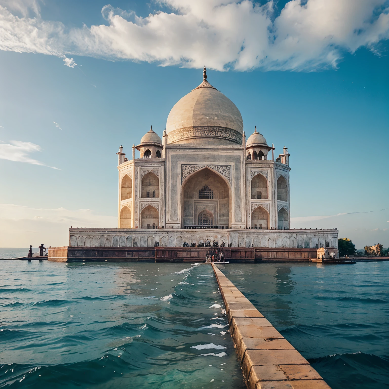 Taj mahal on the ocean