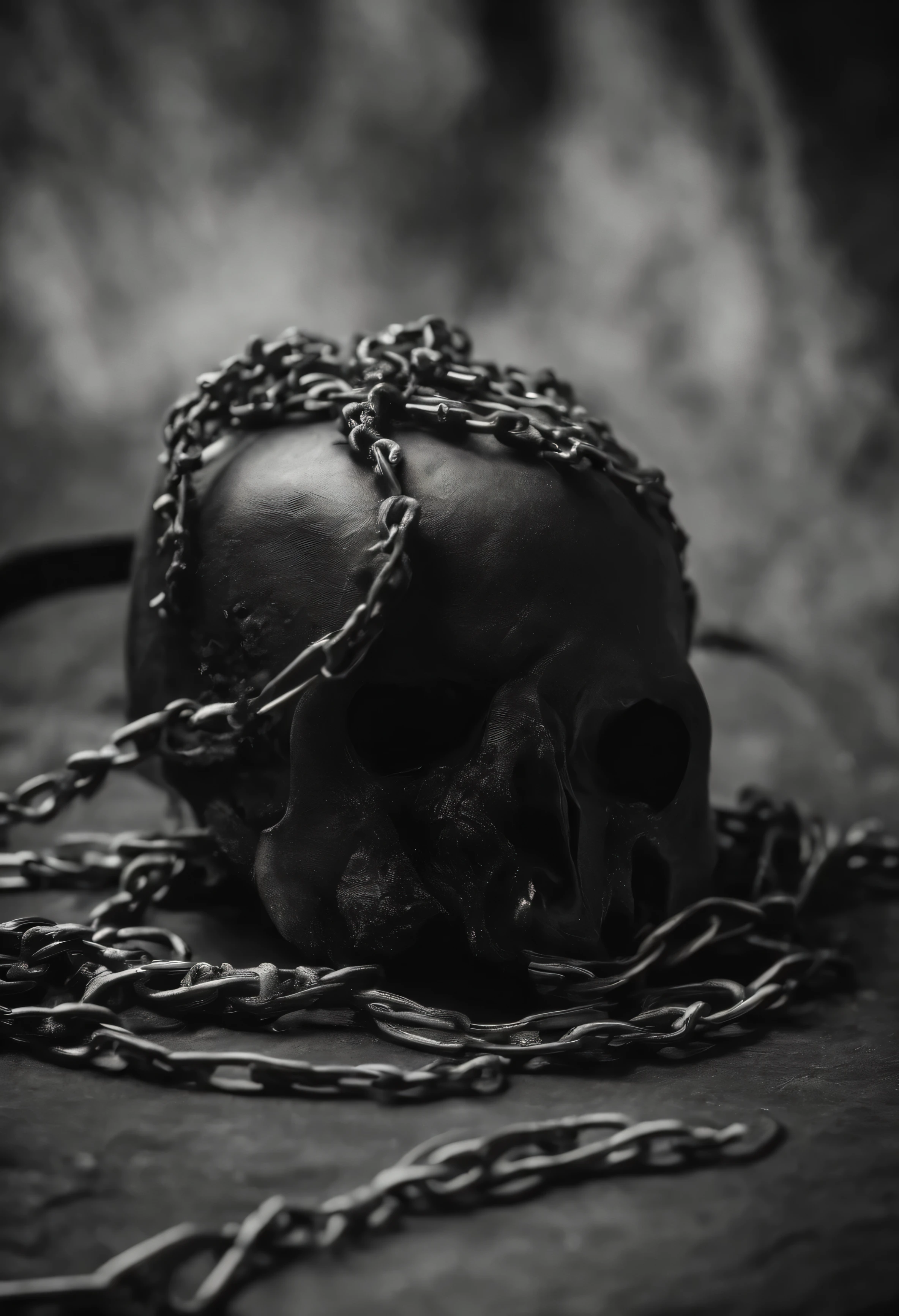 AN IMPRISONED SKULL