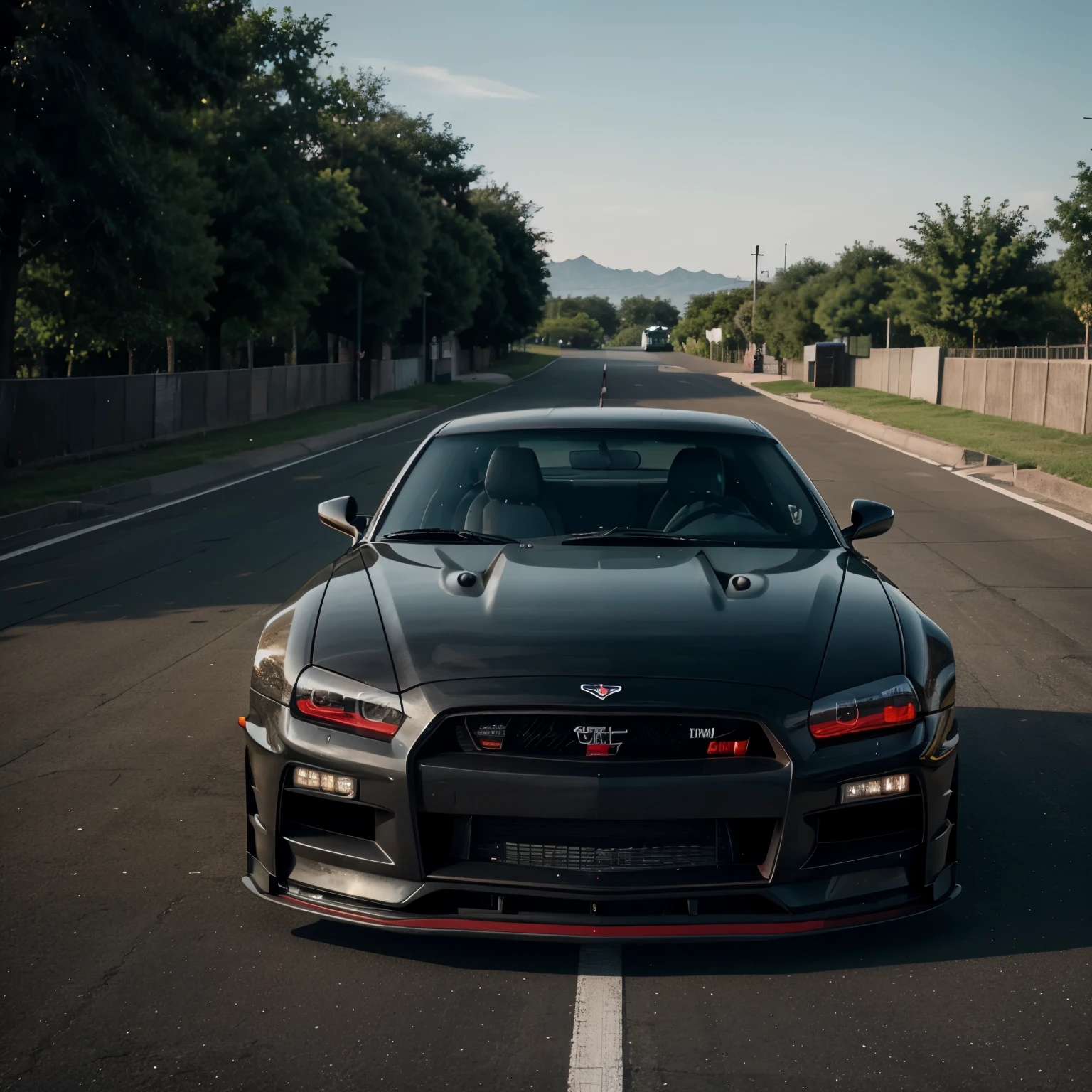 Generate an picture of skyline GTR R-34 in Balck color, 4k, for yt thumbnail