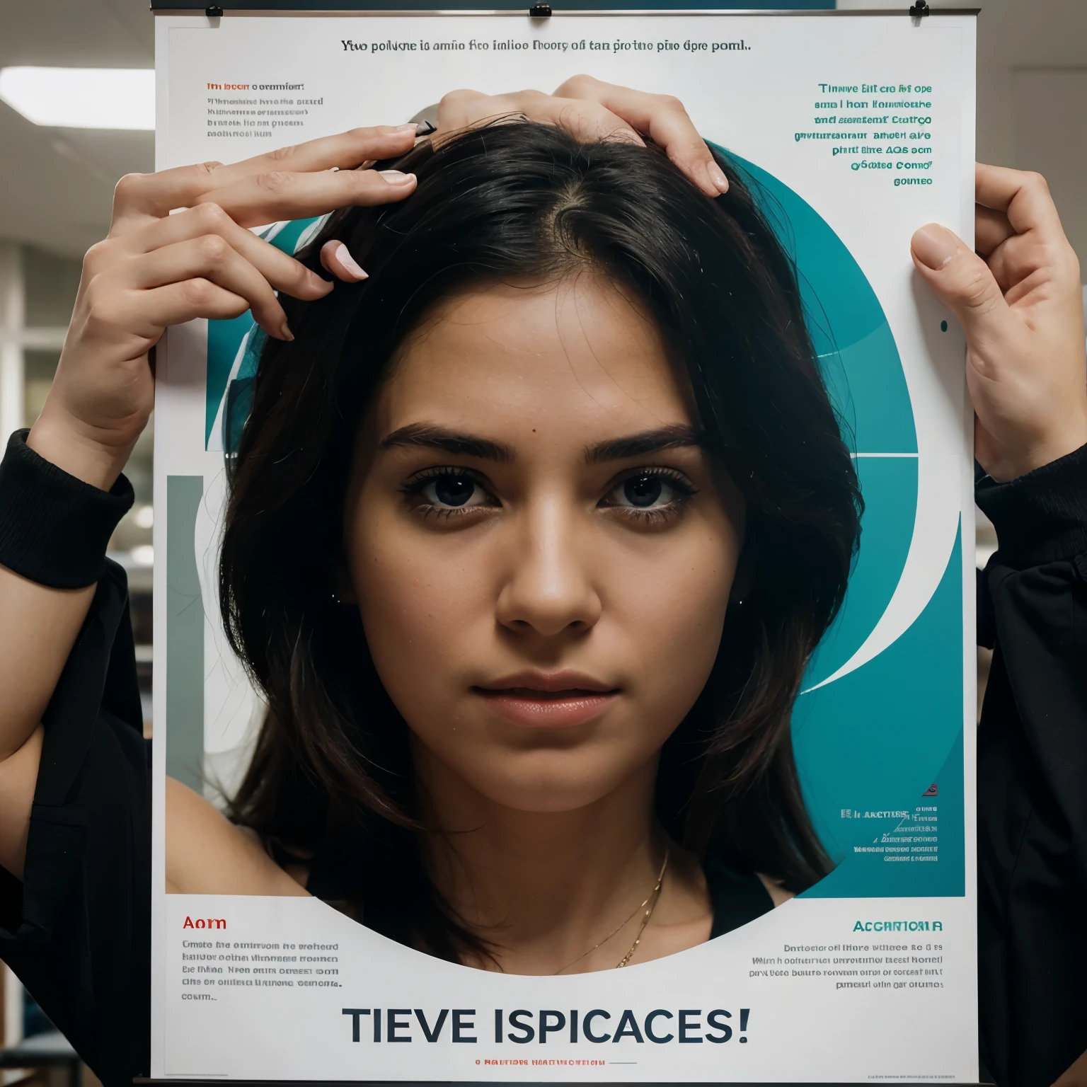 To create a compelling poster focused on "Visualization for Success,"