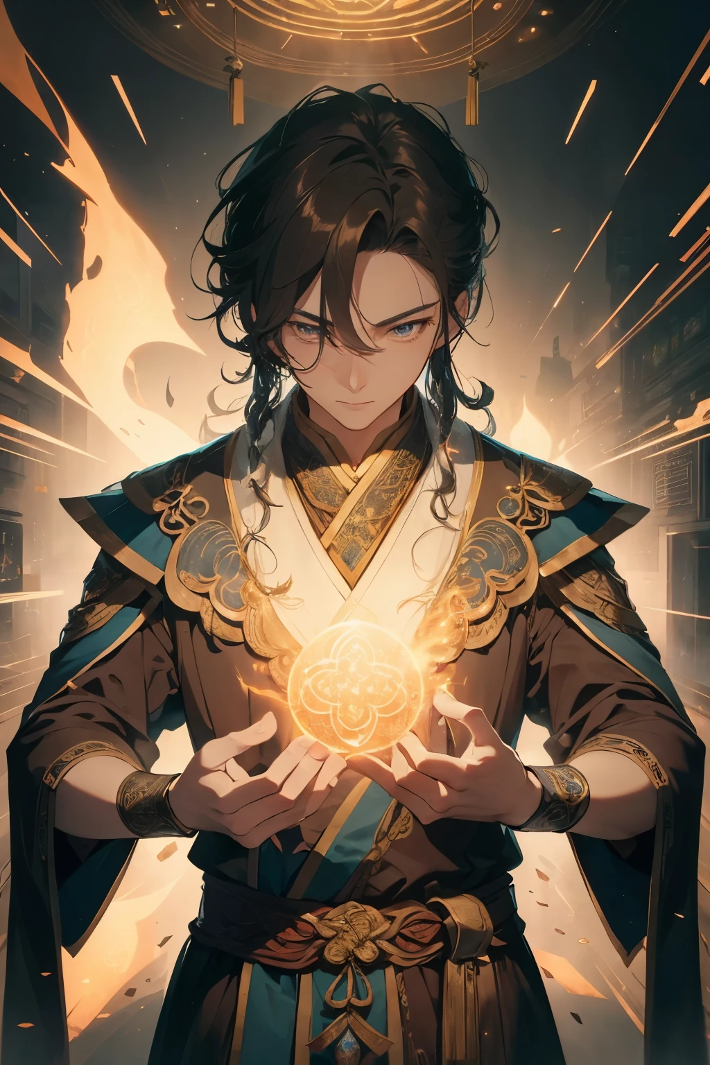 Amidst feelings of confusion and disappointment, Lu Yun hesitated, his gaze lingering on the insignia that hung around his neck. Suddenly, a newfound sense of power surged within him, igniting a spark of wonder and determination. As his understanding of the insignia's true potential grew, he realized that this was no ordinary talisman.

The room was bathed in soft, magical lighting, casting an ethereal glow around Lu Yun and the insignia. The lighting seemed to dance around the intricate symbols, highlighting each curve and line with gentle precision. The effect was captivating, illuminating the insignia's mystical nature, making it appear as
