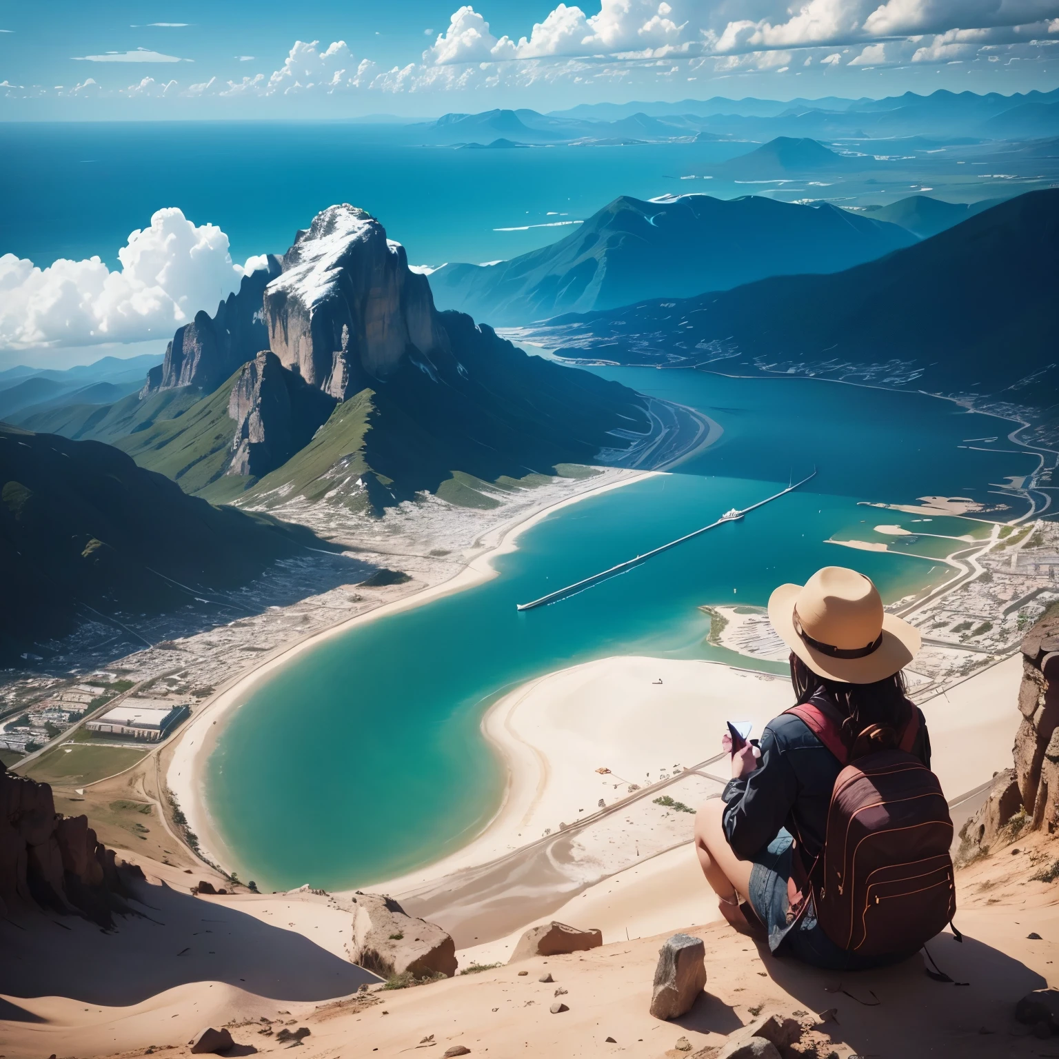 best quality,4k,8k,highres,masterpiece:1.2,ultra-detailed,realistic:1.37,world traveling,beautiful landscapes,adventurous explorations,exotic cultures,historic landmarks,elegant cityscapes,vibrant street markets,tropical jungles and pristine beaches,genuine local experiences,amazing wildlife encounters,timeless heritage sites,photography,immersive storytelling,rich colors,evoke wanderlust,sunsets over the horizon,captivating portraits,dreamlike surrealism,coastal scenery,hidden gems,authentic cuisine,unforgettable memories,nomadic lifestyle,off-the-beaten-path,ancient ruins,architectural marvels,spiritual journeys,mountain vistas,diverse landscapes,mesmerizing patterns,panoramic views,remarkable details,the allure of the unknown,exploration beyond boundaries.