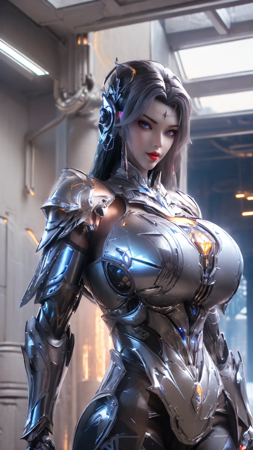 (surreal:1.5), AI GIRLGRNERATOR (Beautiful gray hair, Phoenix Gold Helmet:1.1), ((huge fake breasts:1.5)), ((split:1.5)), (muscle abs:1.3), (full-body shot),((Dark Shiny Futuristic Mech Armor Cropped Top, Black mecha tights,portrait:1.5)), ((busty adult, Sweaty body:1.1)), (looking at the audience:1.3), (Female focus:0.8), (HALLRoom OF FUTURISTIC SPACE STATION:1), (Glossy white_Room:1.3), Super texture, (4X multi-anti-aliasing), ((Unreal Engine 5 Rendering)), Physically based rendering, ultra high definition, 16K, 1080P.