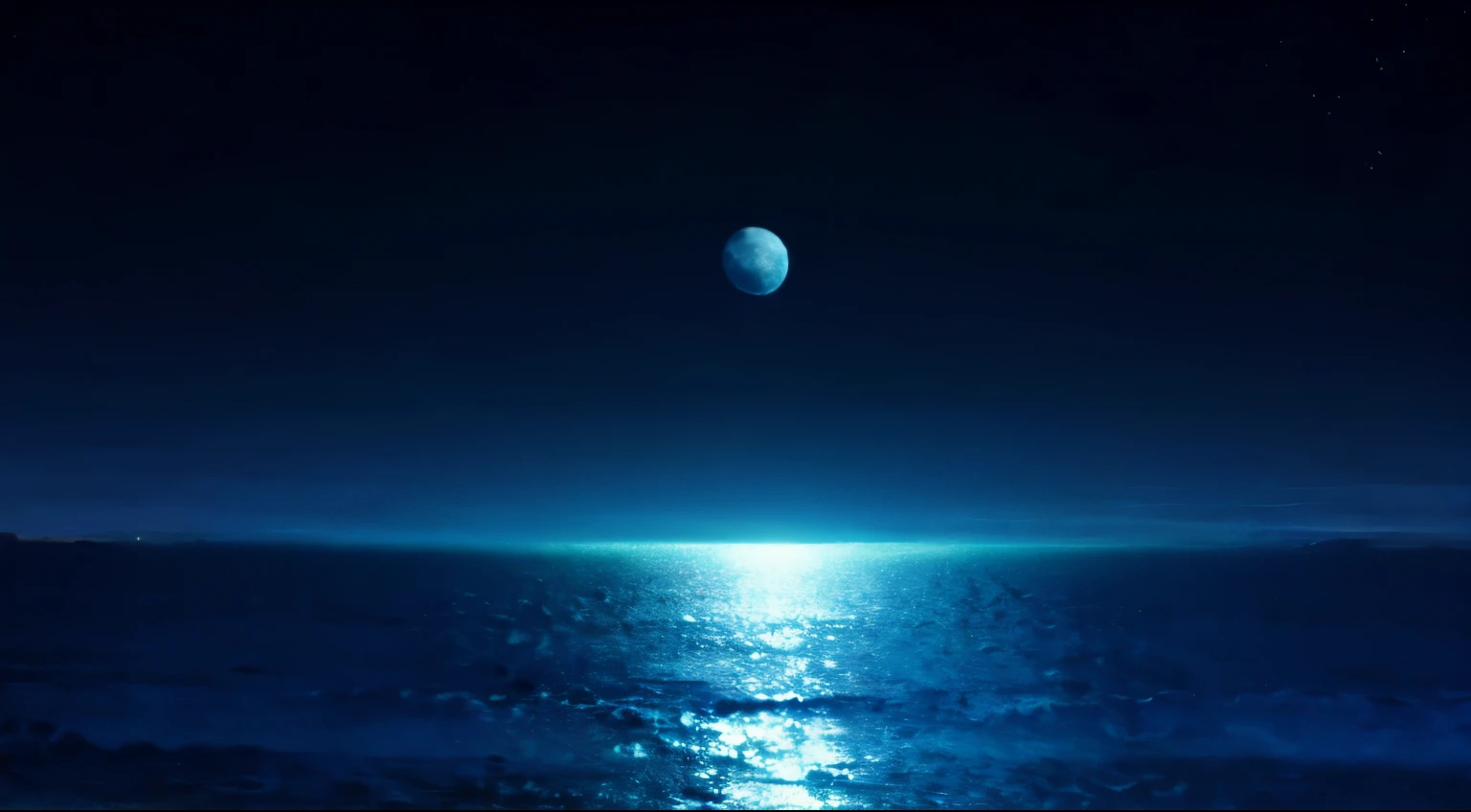 a view of the moon shining over the ocean at night, moonlit ocean, moonlight, moon reflecting on the water, refracted moon on the ocean, night sea, moonlit night dreamy atmosphere, the moon reflects in the water, night time moonlight, beautiful moonlight
