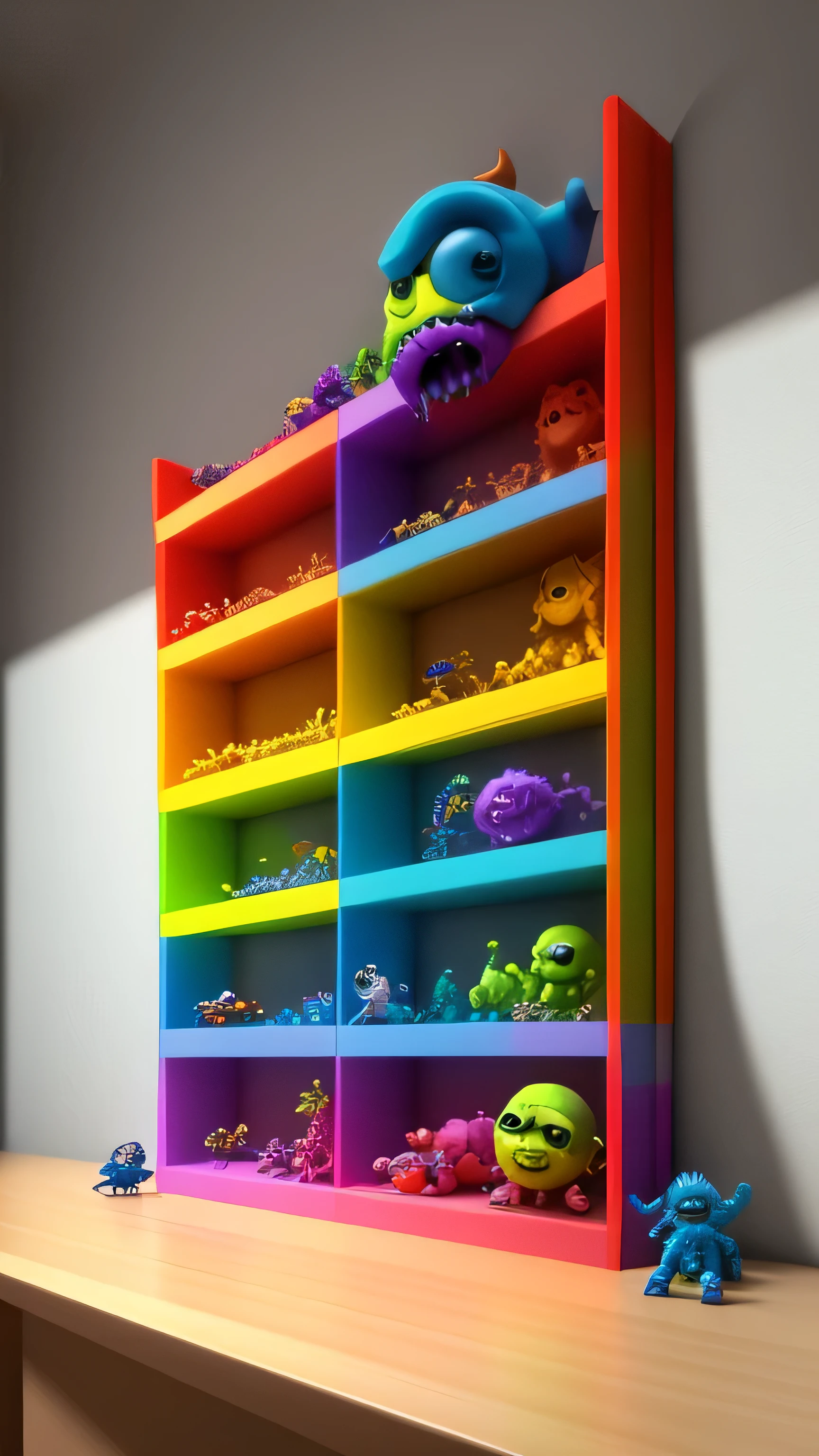 Toys monster Shelf, 8k