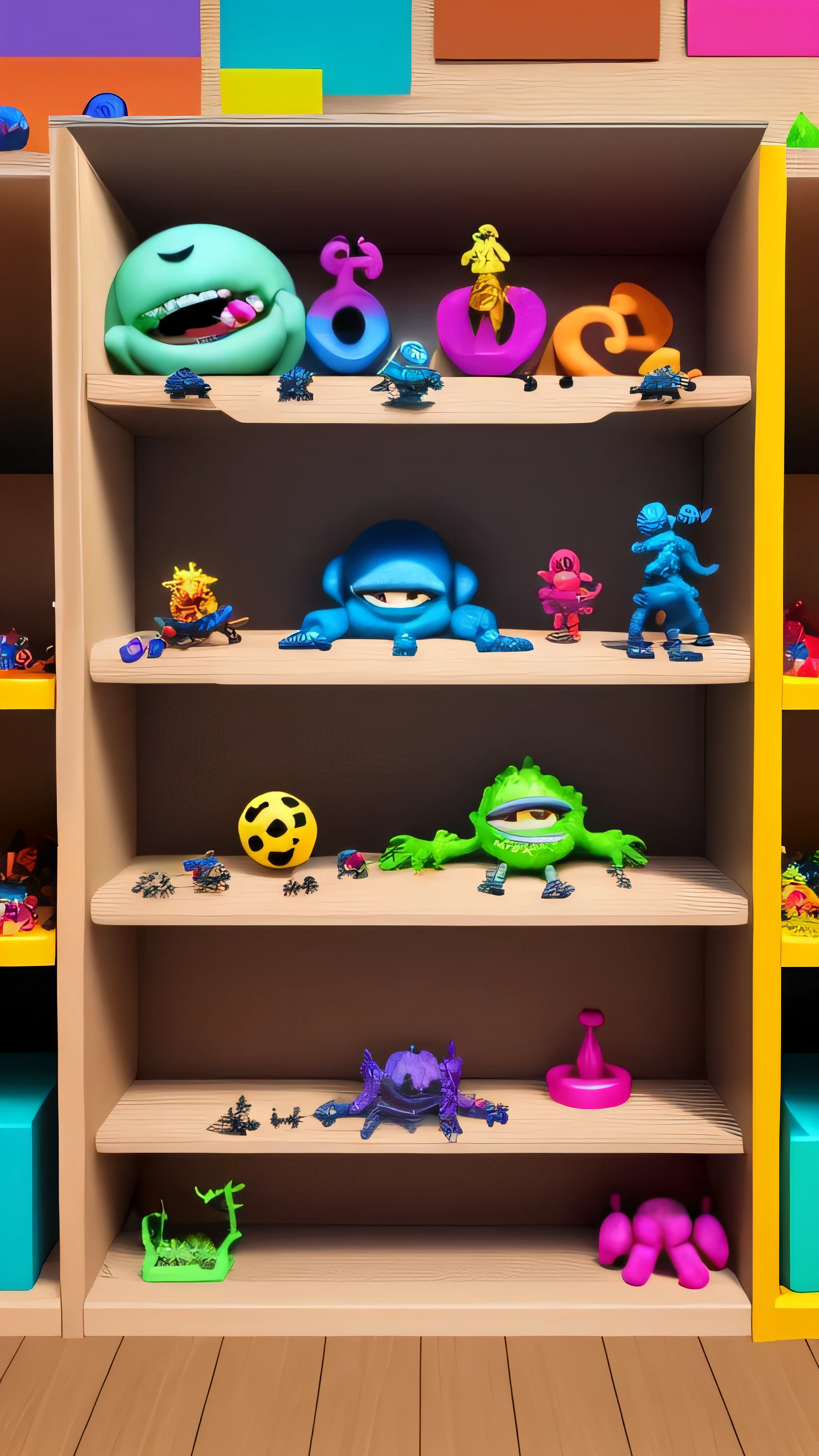 Toys monster Shelf, 8k