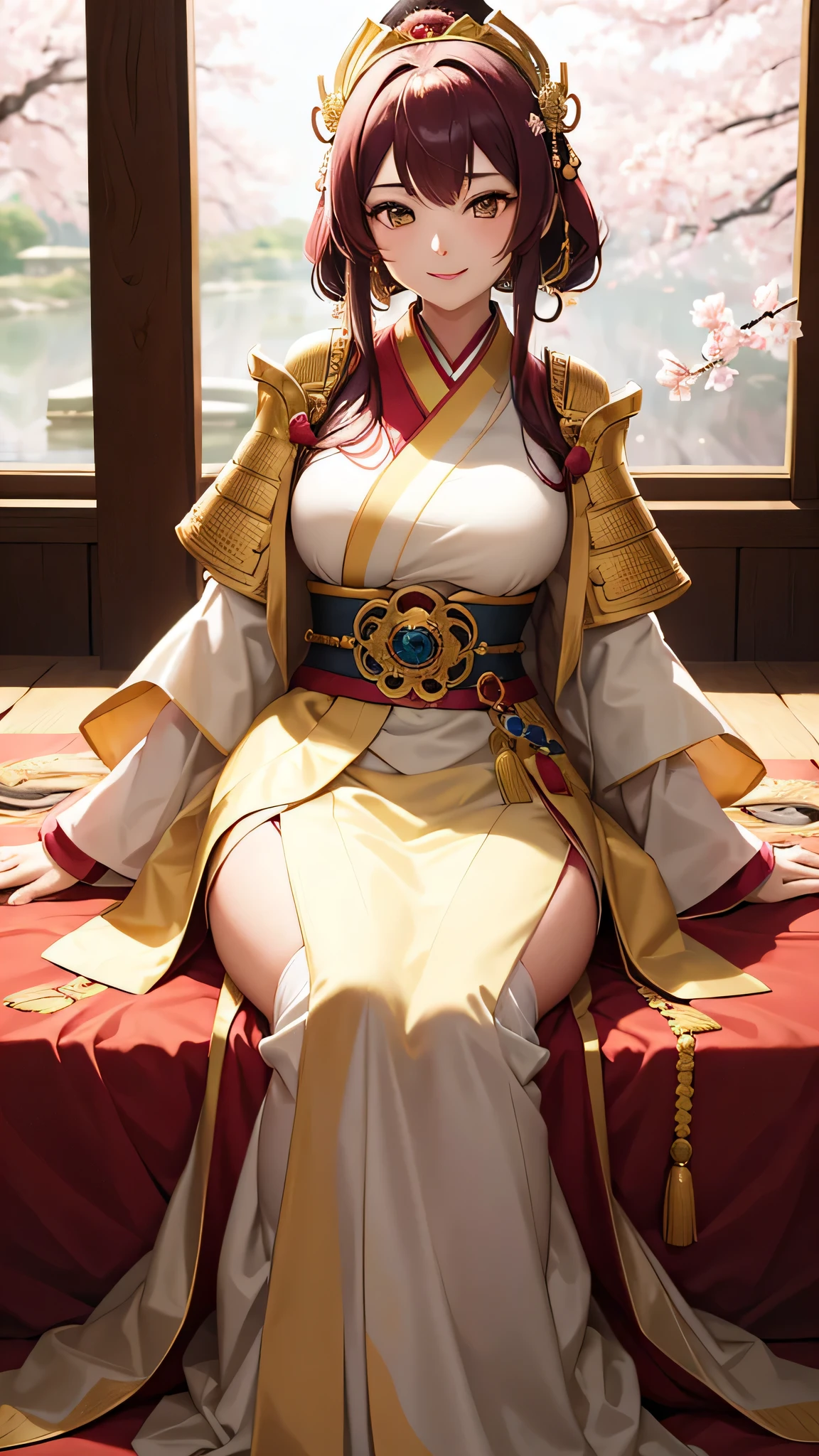 (8K, Best Quality, Masterpiece, Ultra High Definition: 1.2),kimono,Japanese room,hakama,fullbody