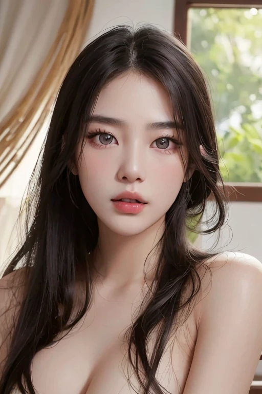 Young Vietnamese woman with captivating beauty, completely , facing forward with confidence, showcasing her slender, vulnerable body in its rawest form. Her large, expressive eyes, full of life and emotion, are the epitome of realism and beauty, perfectly captured in this high-quality image. ((young Vietnamese woman:1.3)) ((:1.5)) ((perfectly :1.4)) ((beauty and the face:1.3)) ((large beautiful eyes:1.4)) ((realistic:1.2)) ((high quality:1.3)) ((best quality masterpiece:1.1)) ((ultra high resolution: