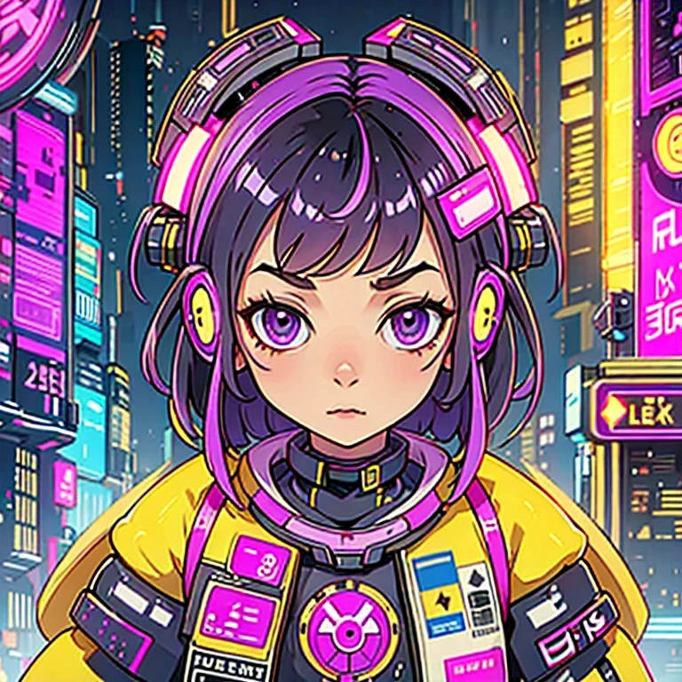 （（（Side view）））side close-up，a close up of a robot with a glowing head and a purple background, cyber mech, in style of beeple, cyberpunk pikachu, style hybrid mix of beeple, 3 d render beeple, cute elaborate epic robot, beeple masterpiece, cyberpunk art style, yellow mech, beeple!!, cyber steampunk 8 k 3 d（（（future）））（Telephoto angle of view）（Tilt-Shift）