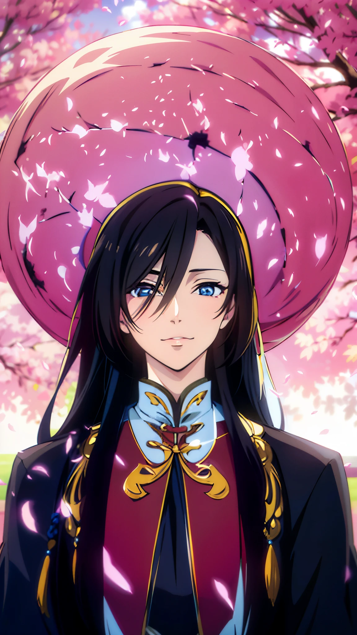 (best quality,4k,highres,ultra-detailed,realistic:1.2), portrait, girl sitting under a cherry blossom tree, enjoying the spring breeze, beautiful detailed eyes, beautiful detailed lips, long black hair, soft smile, traditional Japanese kimono, peaceful atmosphere, painterly style, soft pastel colors, warm sunlight.
