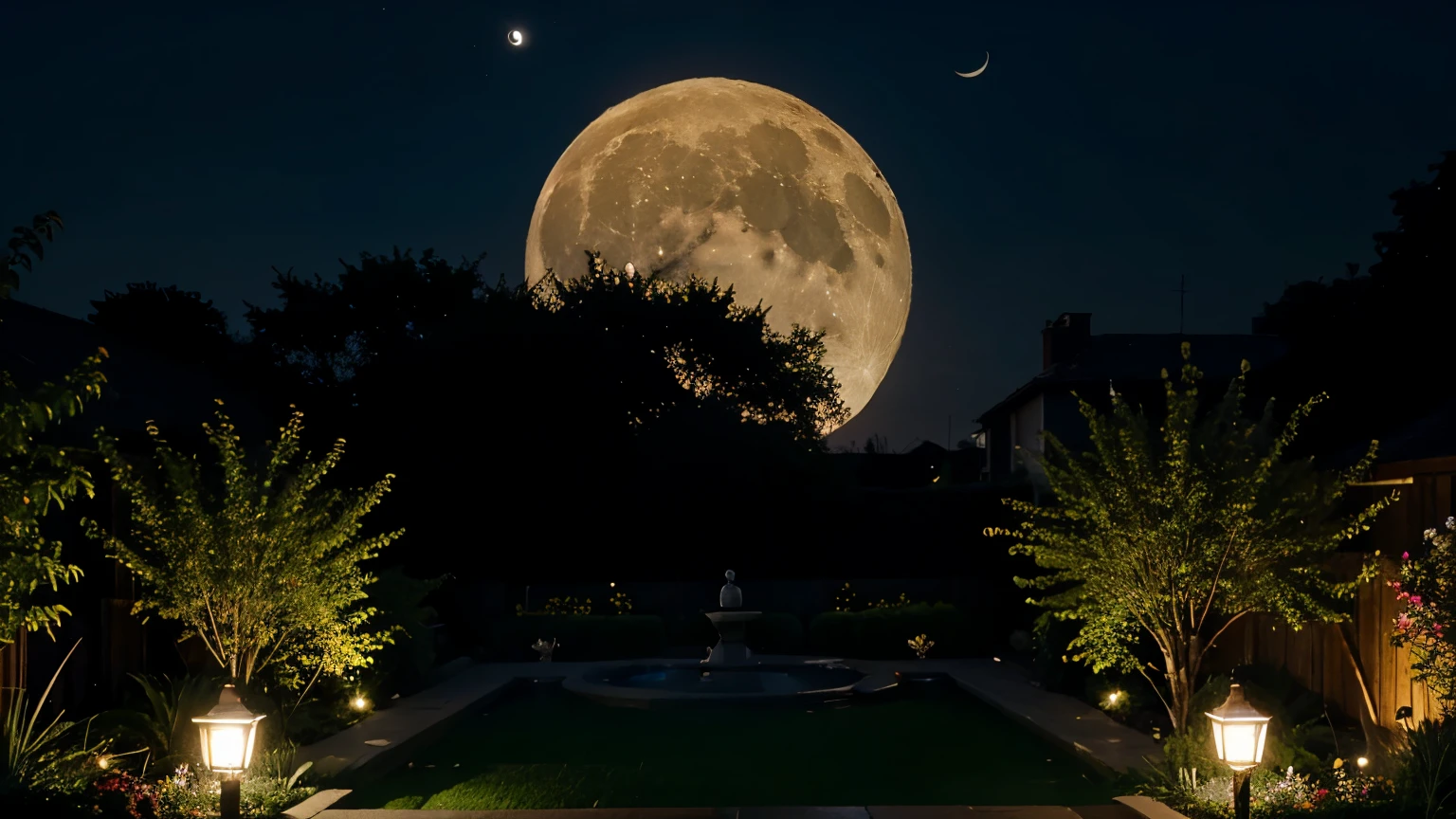 garden, lunar moon, flower