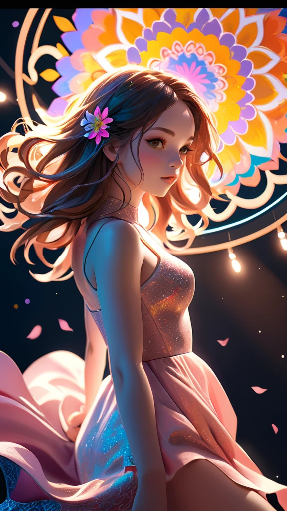 cinematic photo official art,unity 8k wallpaper,ultra detailed,aesthetic,masterpiece,best quality,photorealistic,entangle,mandala,tangle,entangle,1girl,cowboy shot,ecstasy of flower,dynamic angle,the most beautiful form of chaos,elegant,a brutalist designed,vivid colours,romanticism,atmospheric . 35mm photograph, film, bokeh, professional, 4k, highly detailed, skin detail realistic, ultra realistic