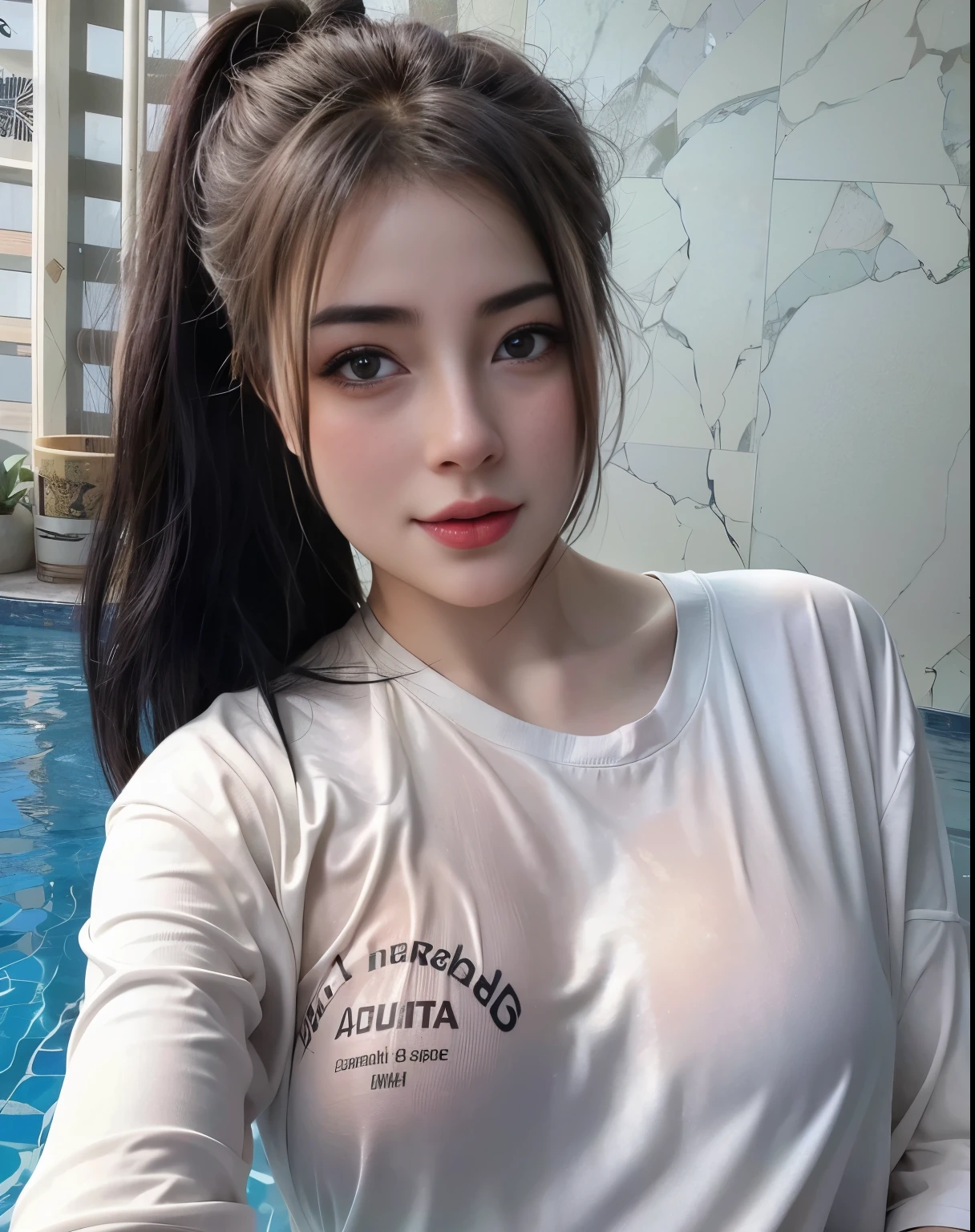Best Quality, Ultra High Definition, (Photorealistic:1.4),Sunset Light, Korean Women, Detailed Photo, Smiling, Sexy, Black Shirt, Facing Camera, Close-up (Masterpiece: 1.3), (8K, Photorealistic, Best Quality: 1.4), (1girl), Beautiful Face, (Realistic Face),Beautiful Hairstyle, Realistic eyes, beautiful detail eyes, (realistic skin), beautiful skin, (sweater), absurd, attractive, ultra high resolution, ultra realistic, high definition, golden ratio,Good hands、10、high-reaster-piece、highest quality、head:1.3、((Hasselblad photo))、Fine Skin、crisp focus、(Light like a movie)、gentle lighting、Dynamic Ungle、[:(detailed face:1.2):0.2]、The chest is large.、Sweating, skin flow.:1.2、(((In the kitchen))) Erotic smile　Audience view　Colossal　having　sleeveless　Quench the upper arm.　I'm sticking out.　open legs　Nipples are visible.　cleanliness　Large kitchen　bedroom　Wine Glass　　 Negative prompt　Pubic hair can be seen.
Negative Pro, smiling, ((detailed face )), ((detailed beauti vagina)), ((detailed body ((naked)))) , (((The massage central))), (((room master))), Highly detailed face and skin texture, Detailed eyes, Double eyelid,big breasts,masterpiece,super fine eyes,super fine hand,shiny white skin