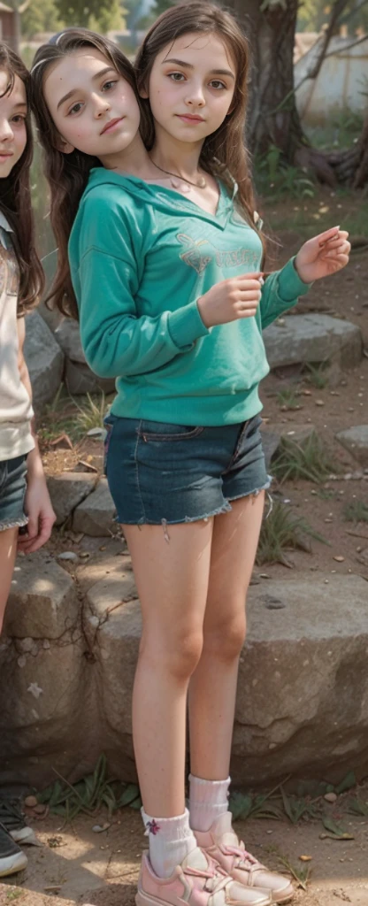 (Two headed gitl:1.5), (A girl and a 12 year old